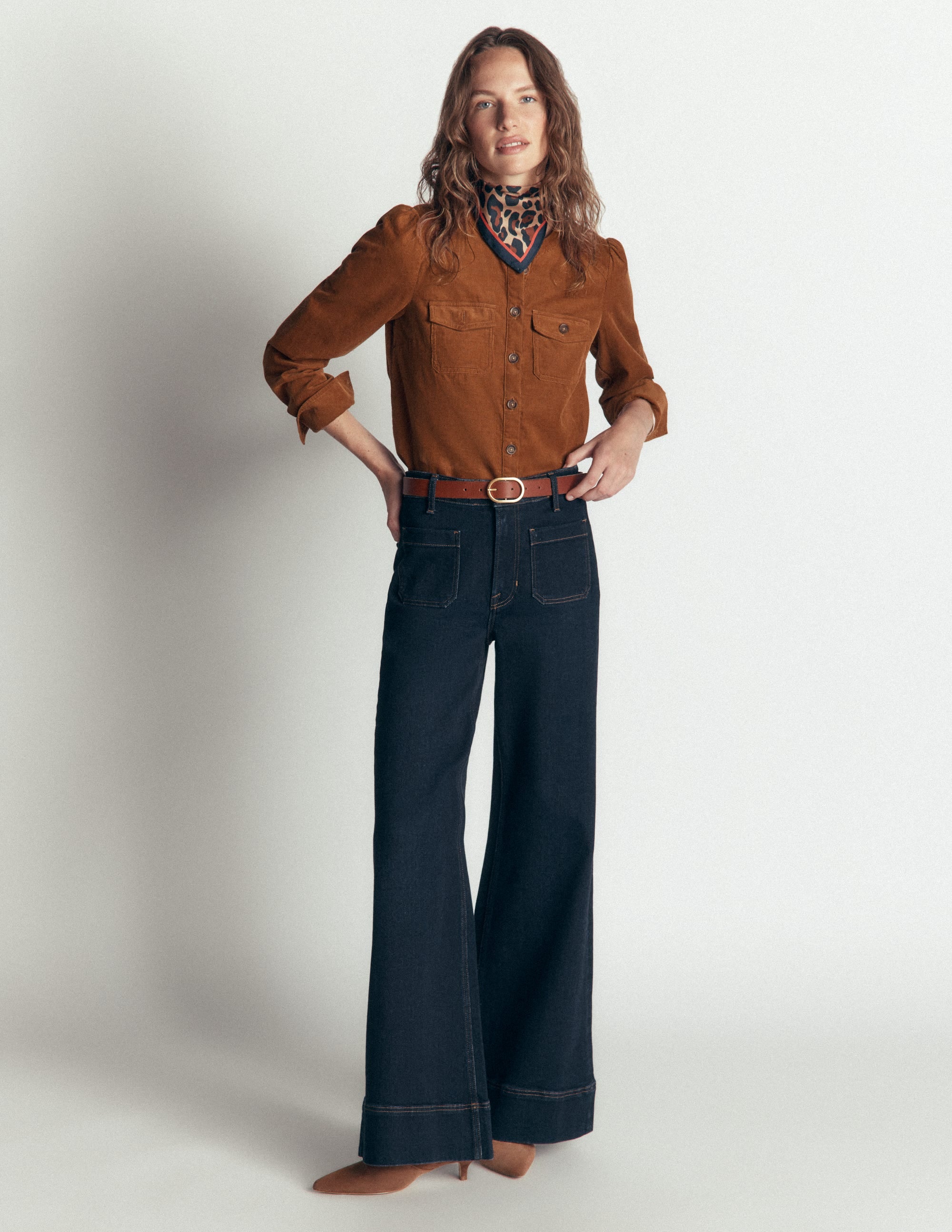 Thea Cord Shirt-Ginger - Image 4