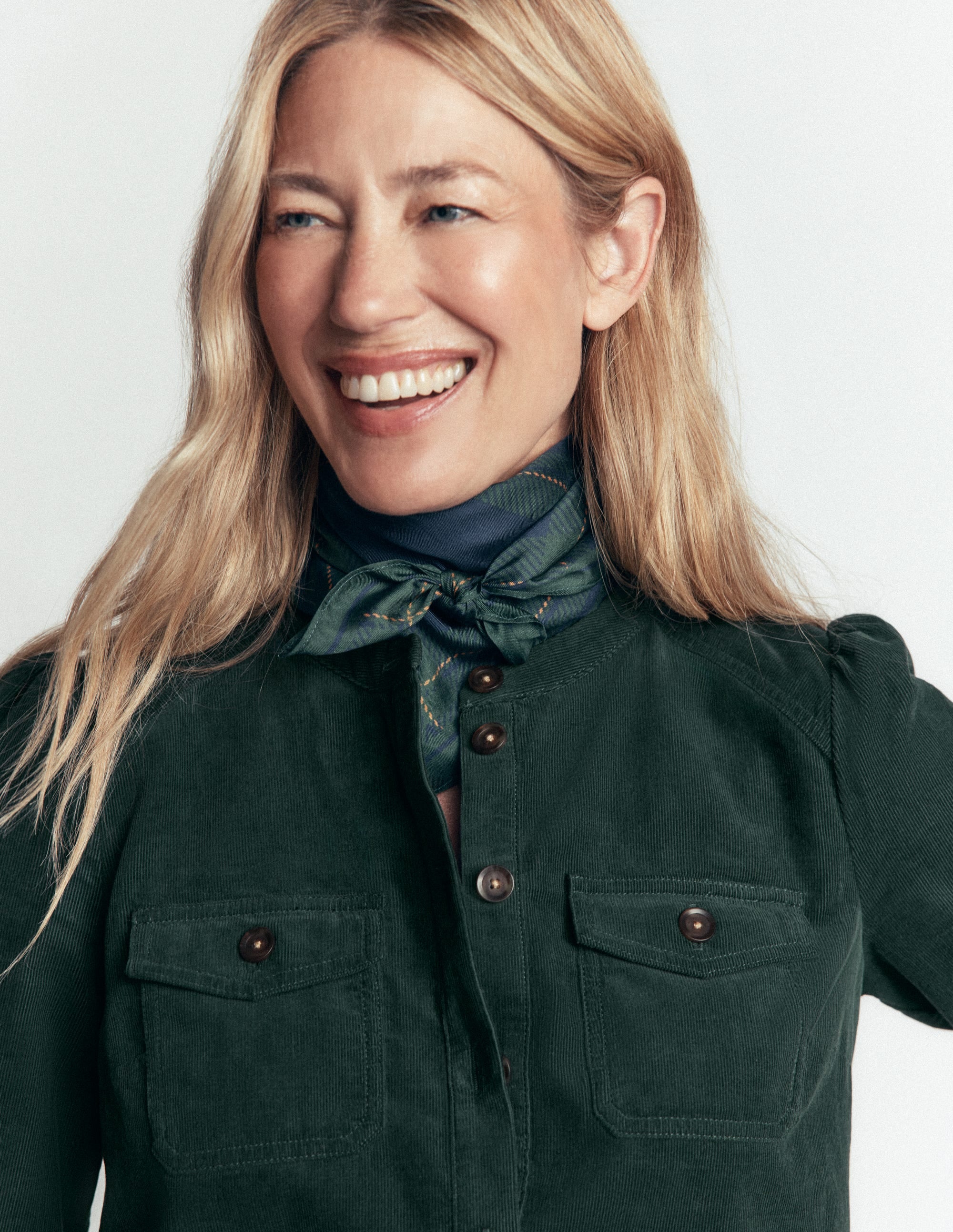 Thea Cord Shirt-Midnight Teal - Image 2