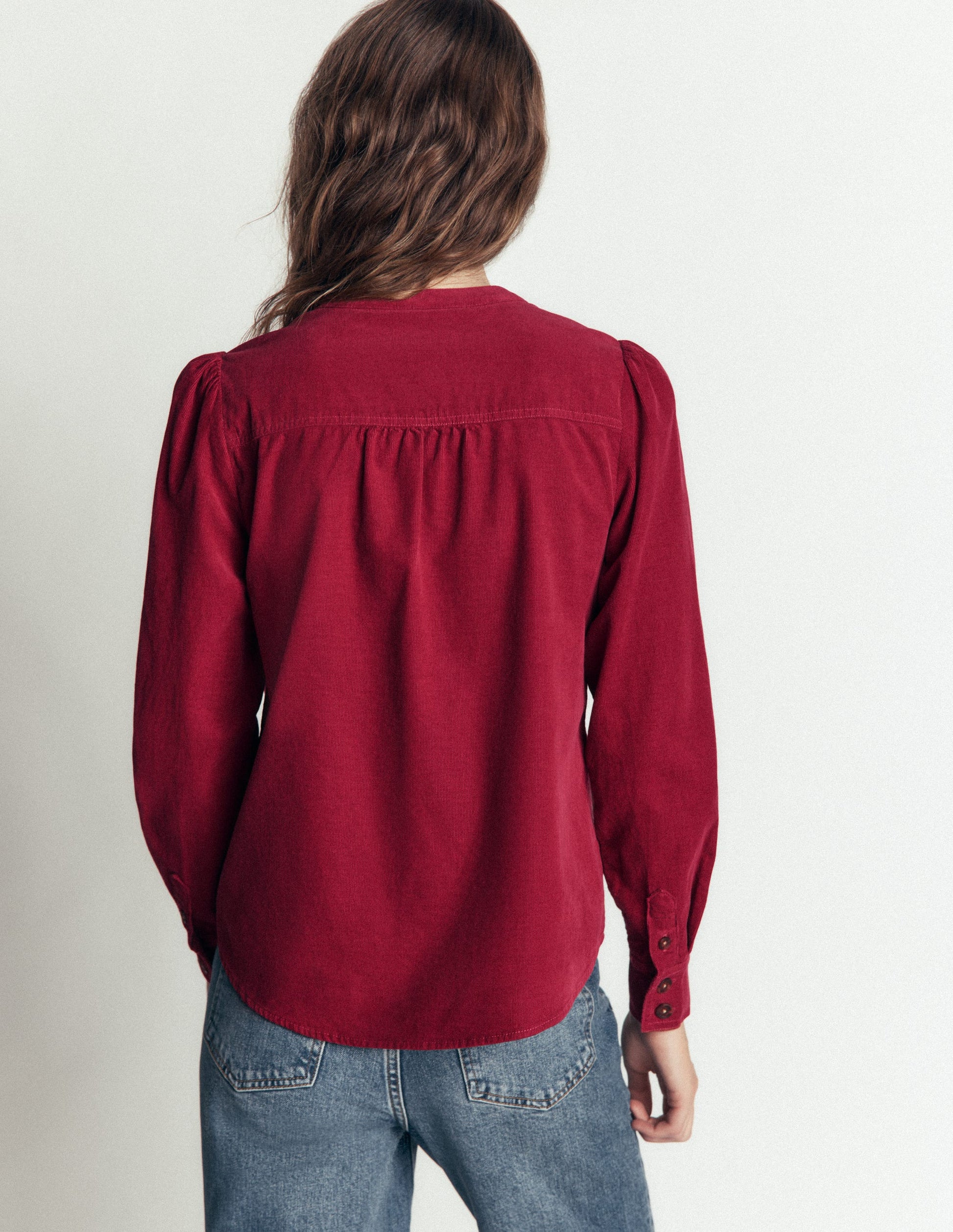 Thea Cord Shirt-Red Earth-3