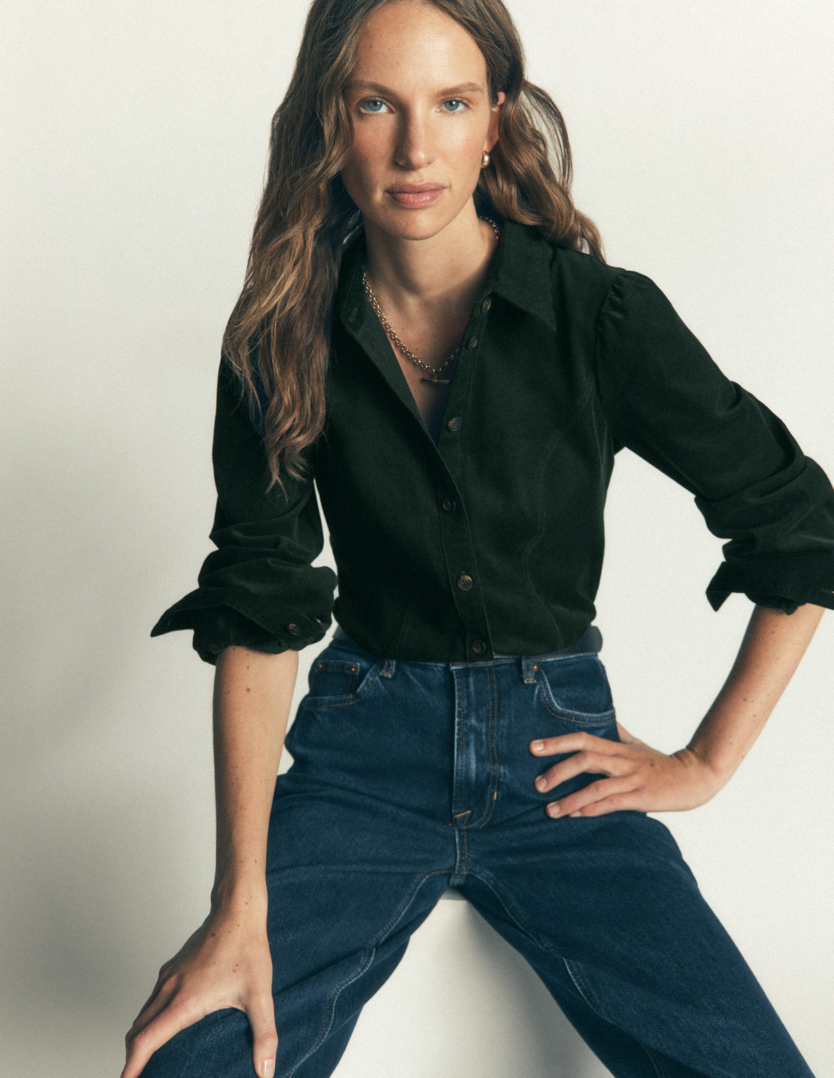 Sky Cord Shirt-Midnight Emerald-4