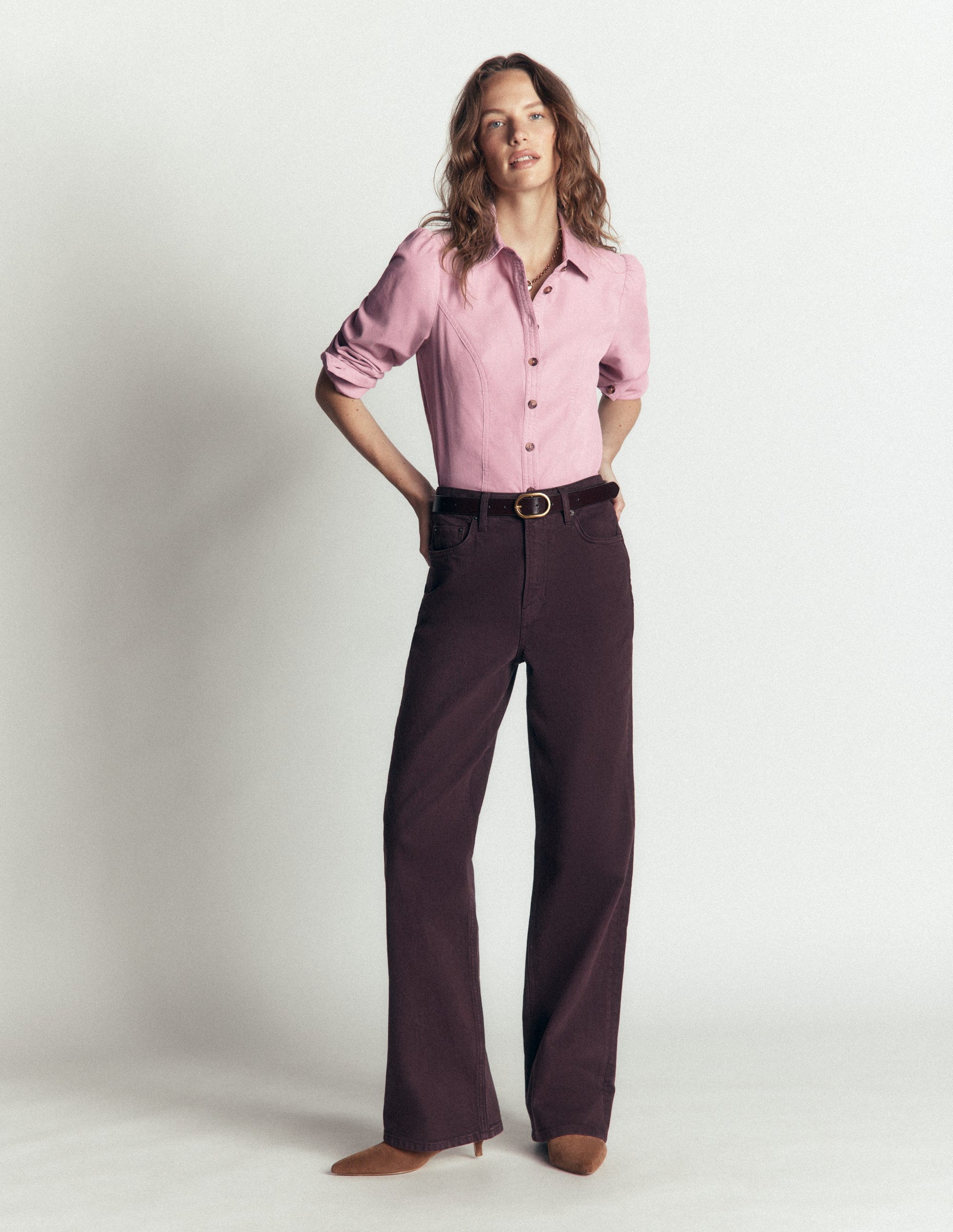 Sky Cord Shirt-Pink Violet-5