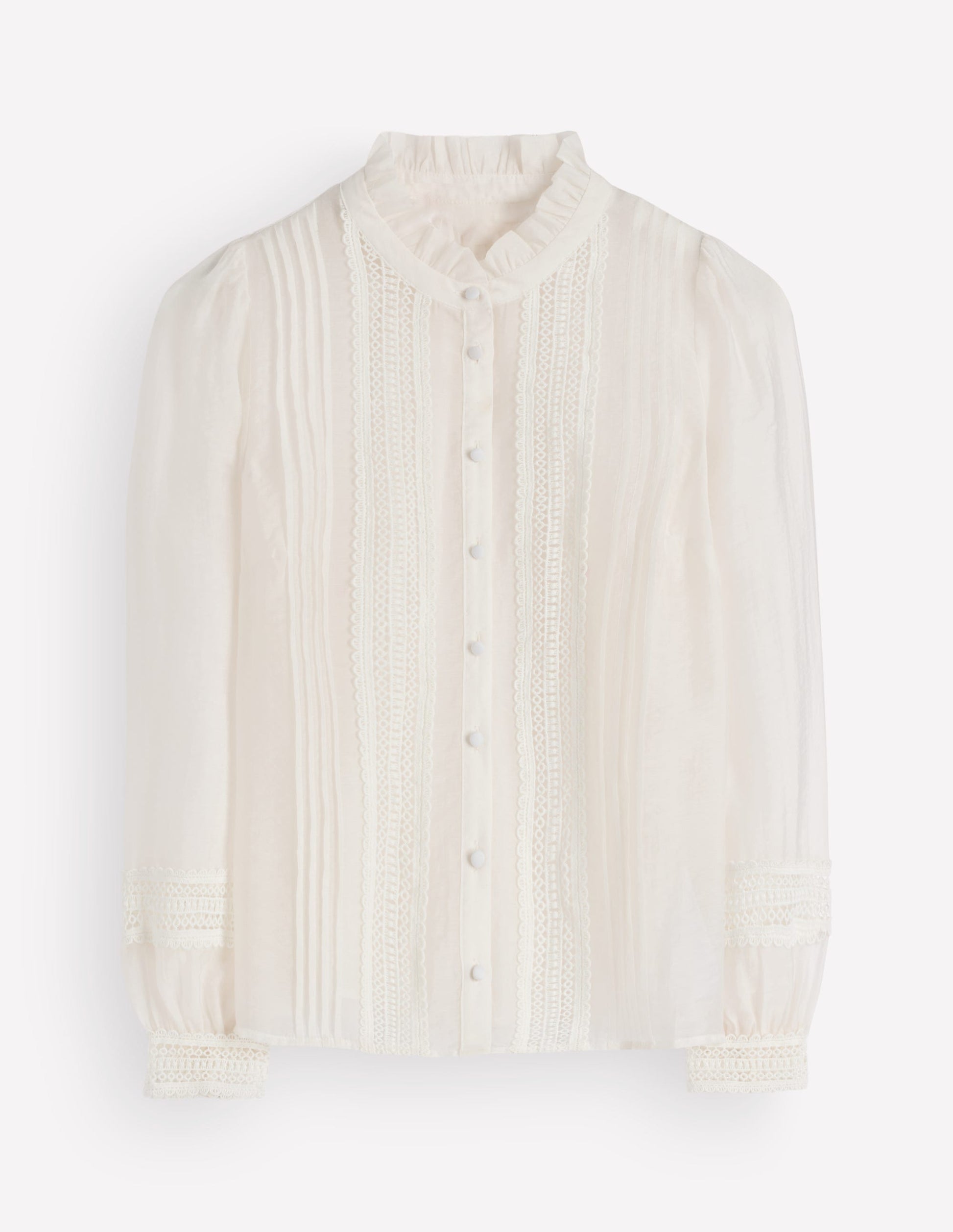 Lace Trim Top-Ivory-7