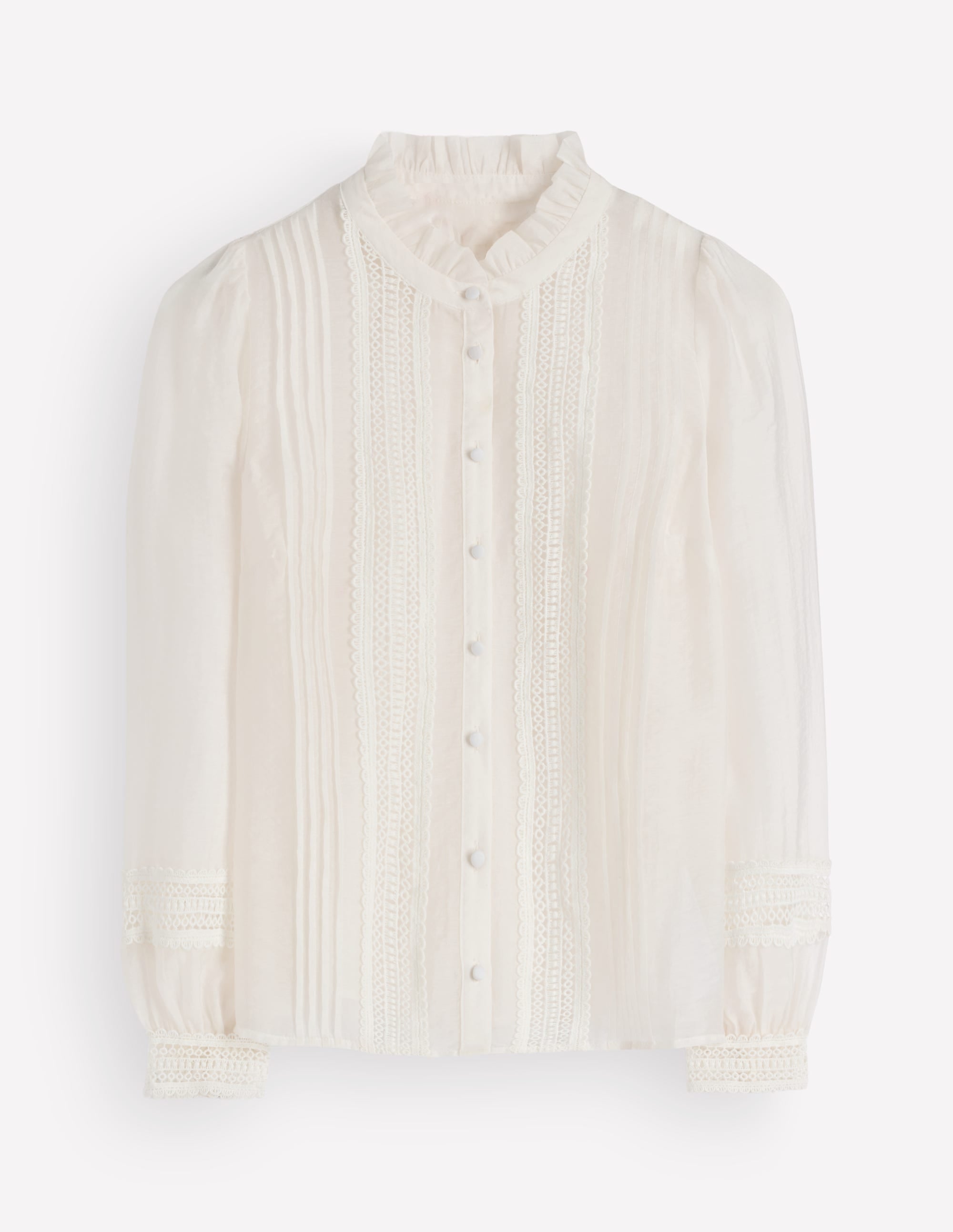 Lace Trim Top-Ivory - Image 7