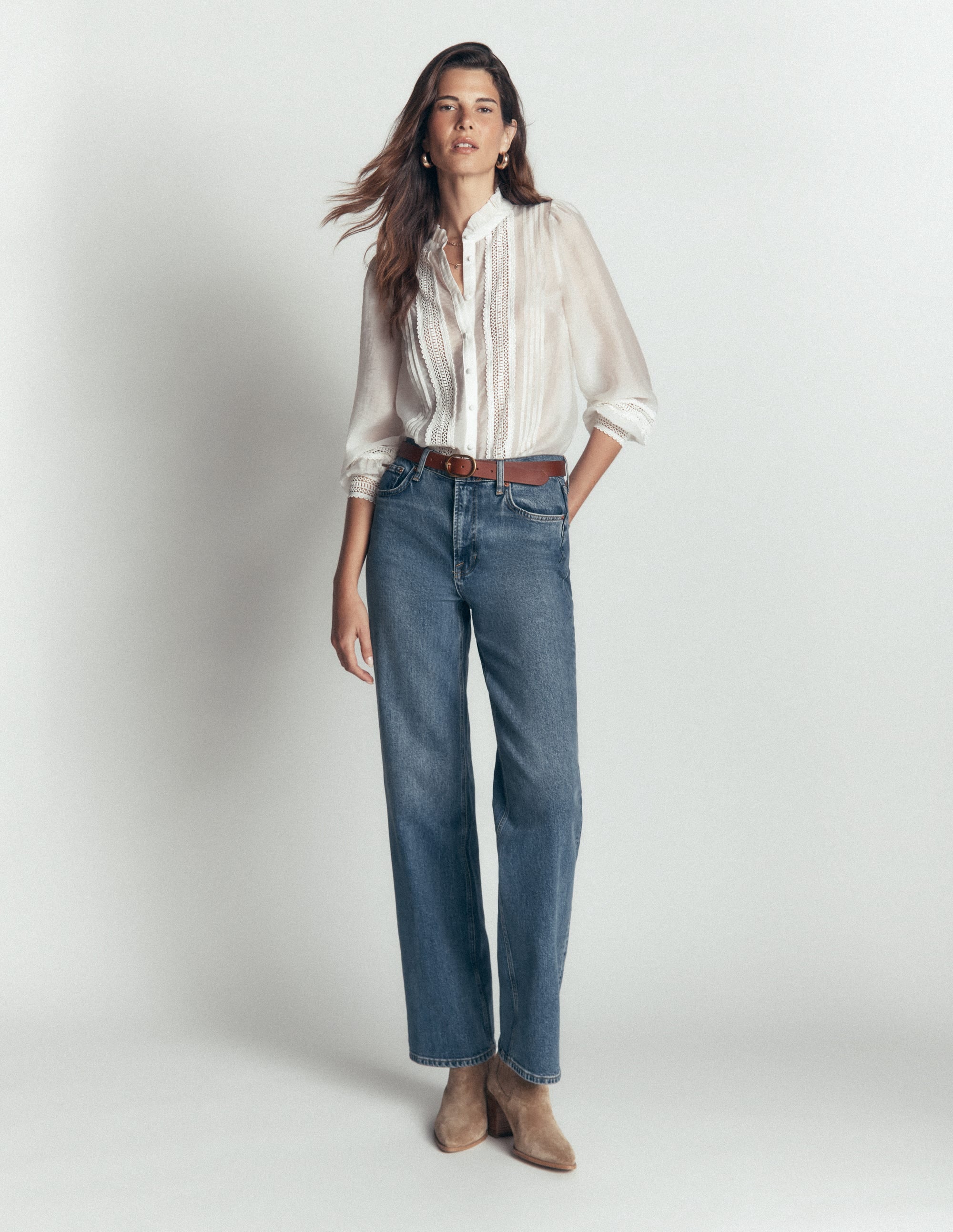 Lace Trim Top-Ivory - Image 4
