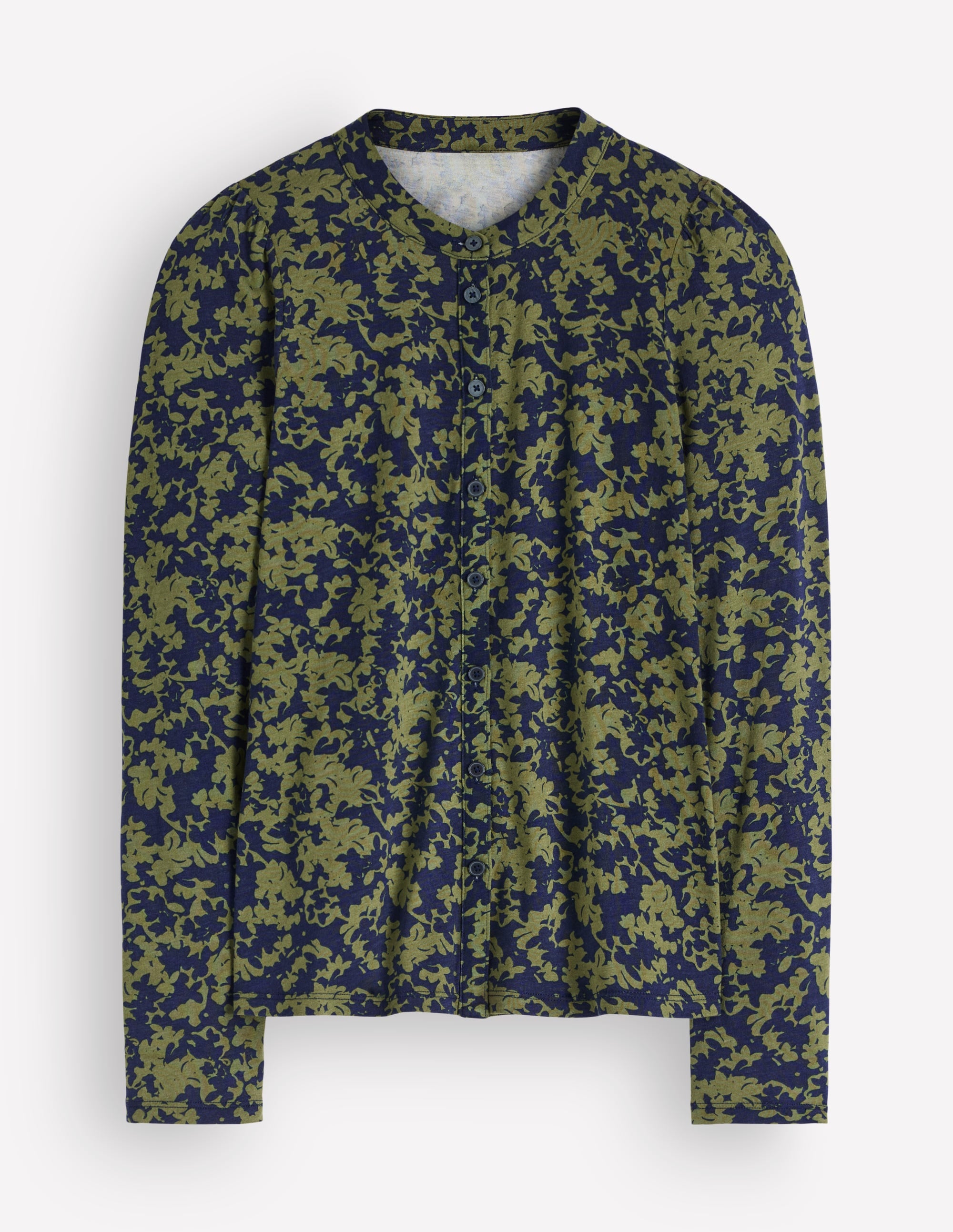 Supersoft Puff Sleeve Shirt-Sprayed leaf - Image 5