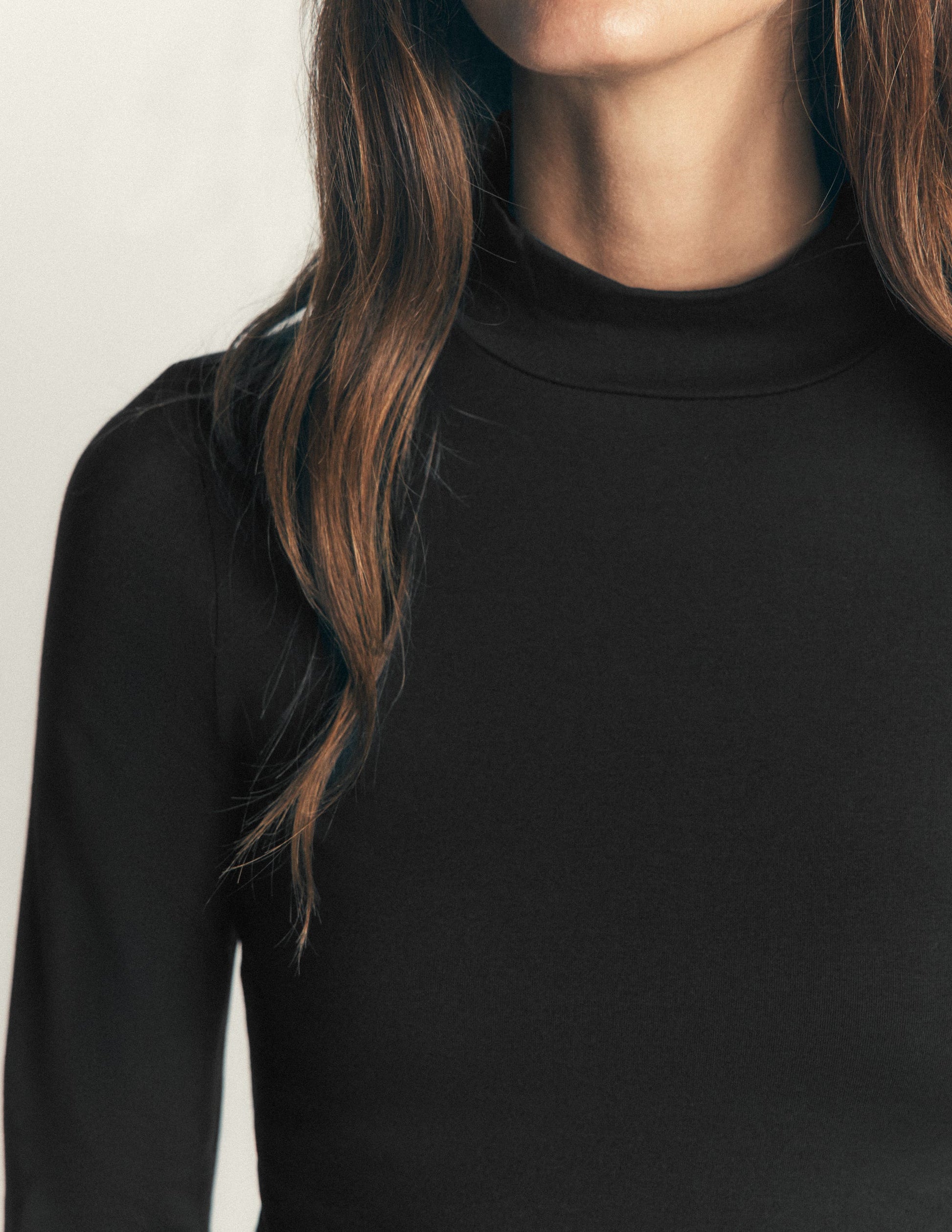 High Neck Long Sleeve-Black-2