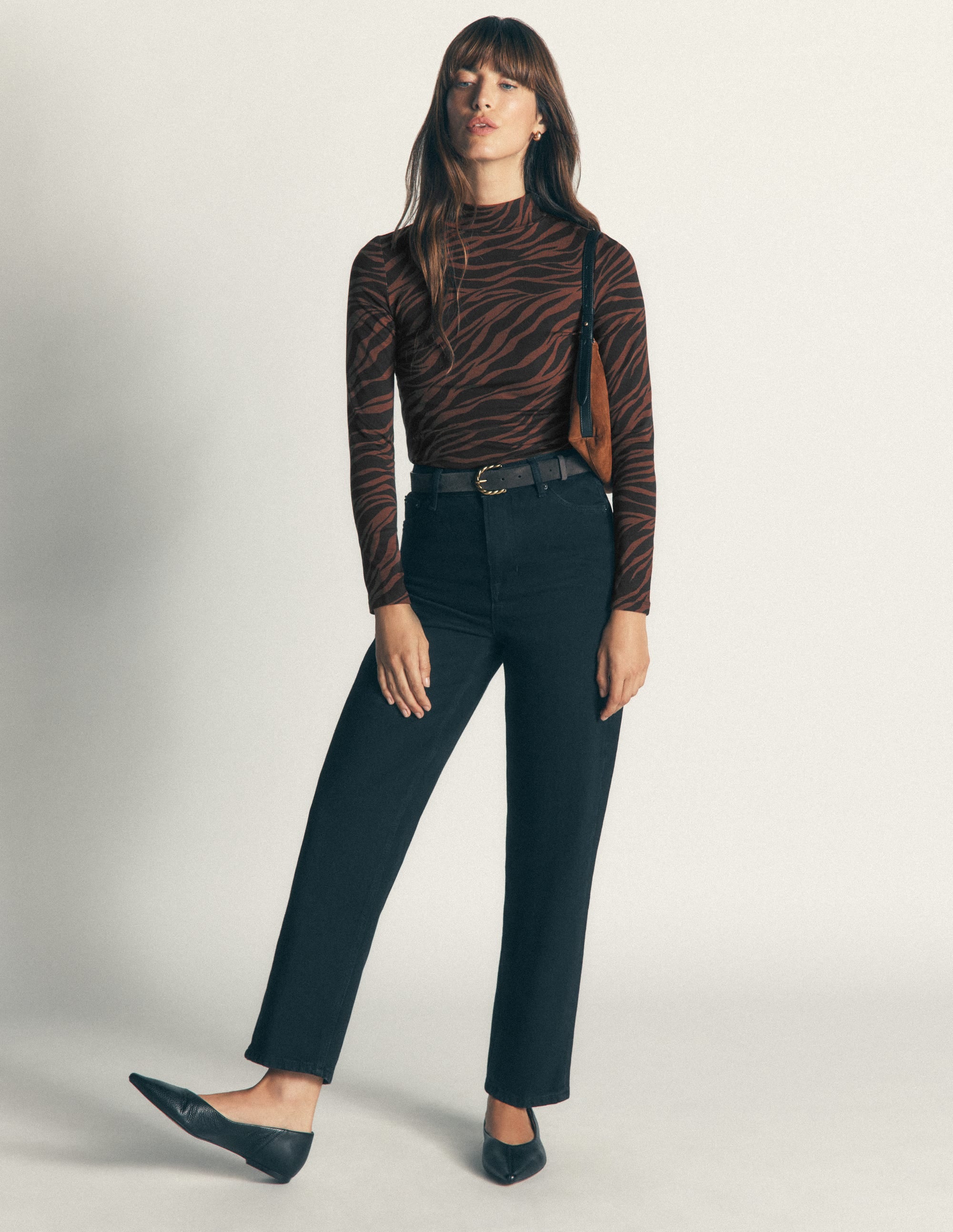High Neck Long Sleeve-Potting Soil, Zebra Swirl - Image 4