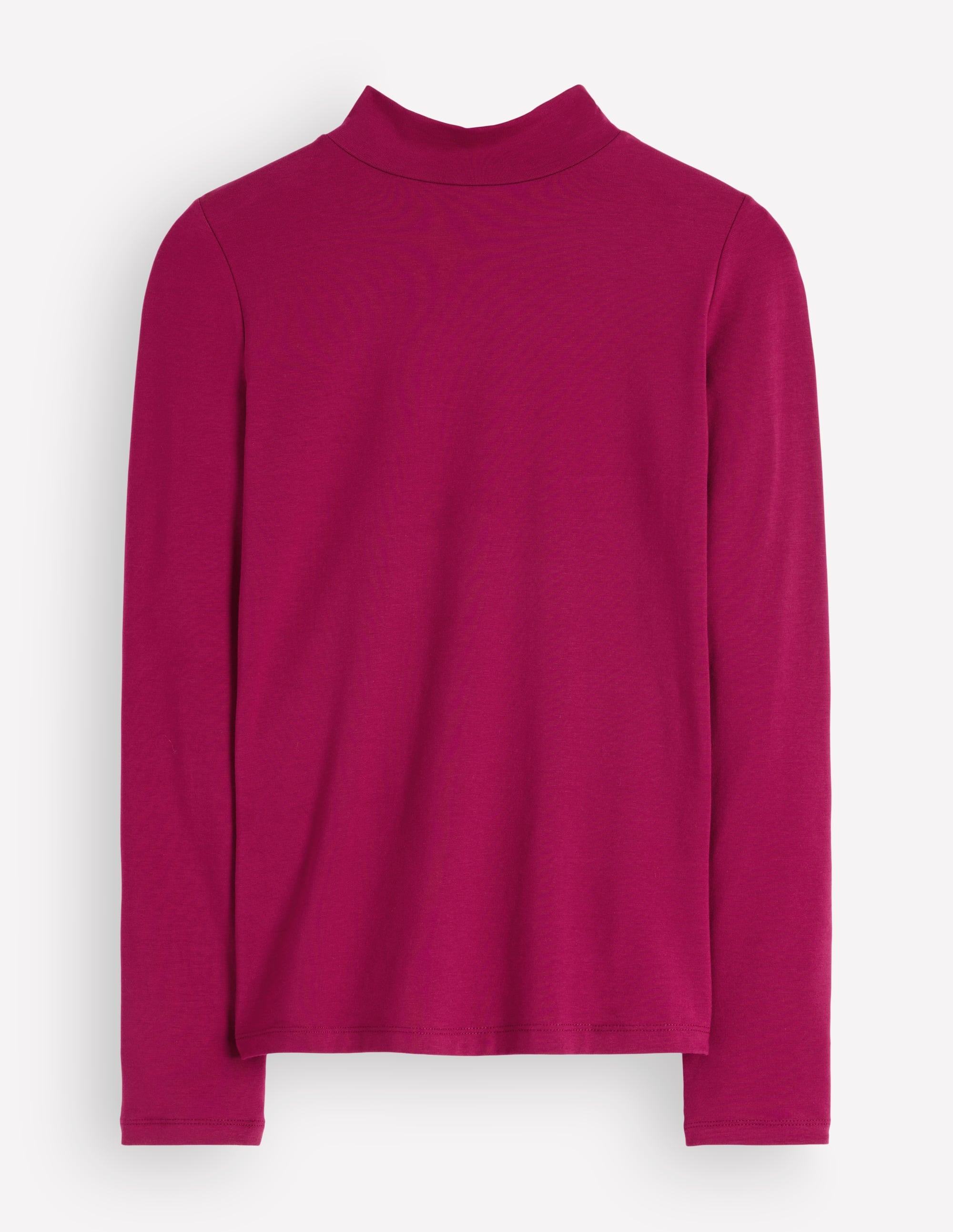 High Neck Long Sleeve-Beet Red - Image 5