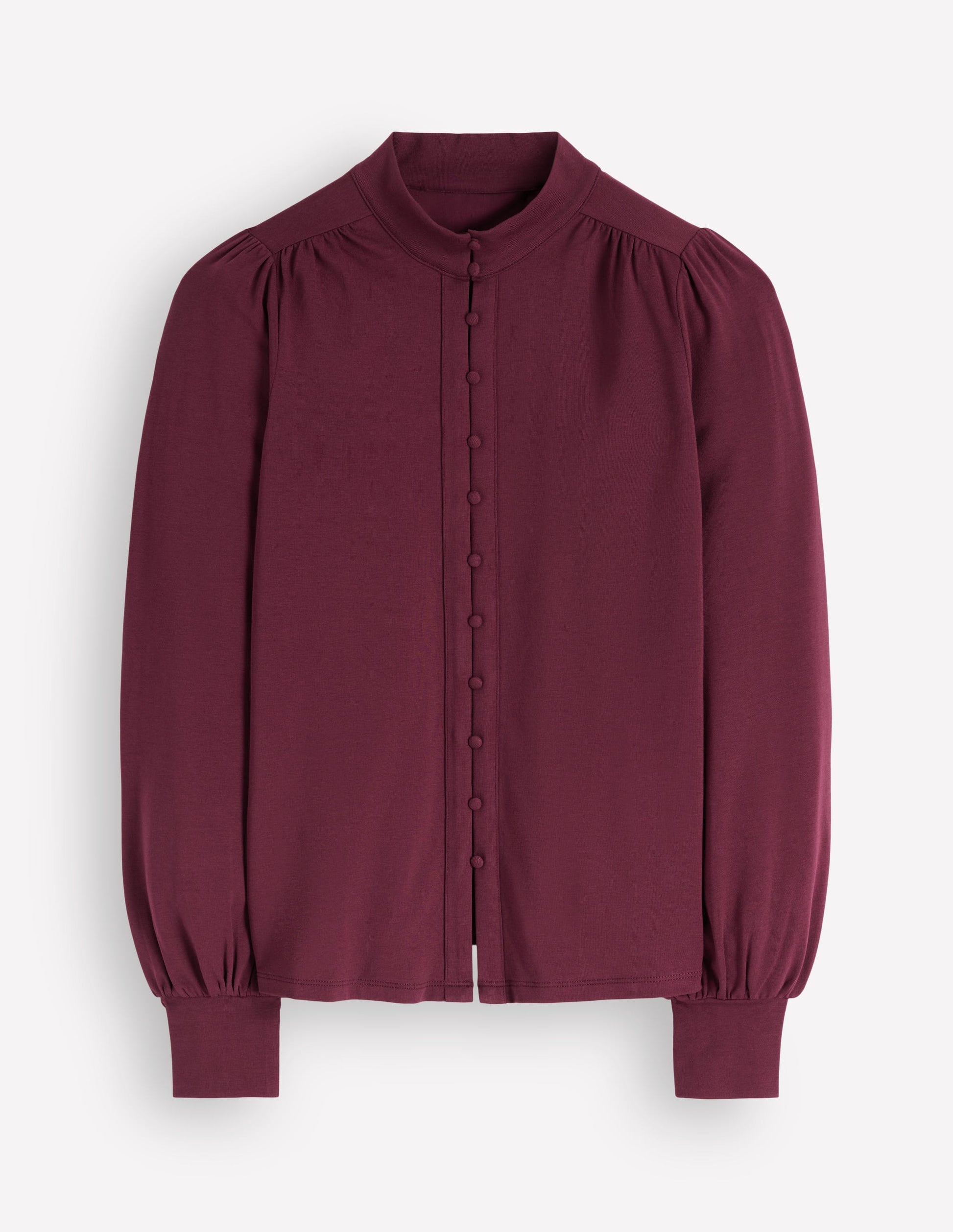 Deep Cuff Half Placket Blouse-Deep Wisteria-6