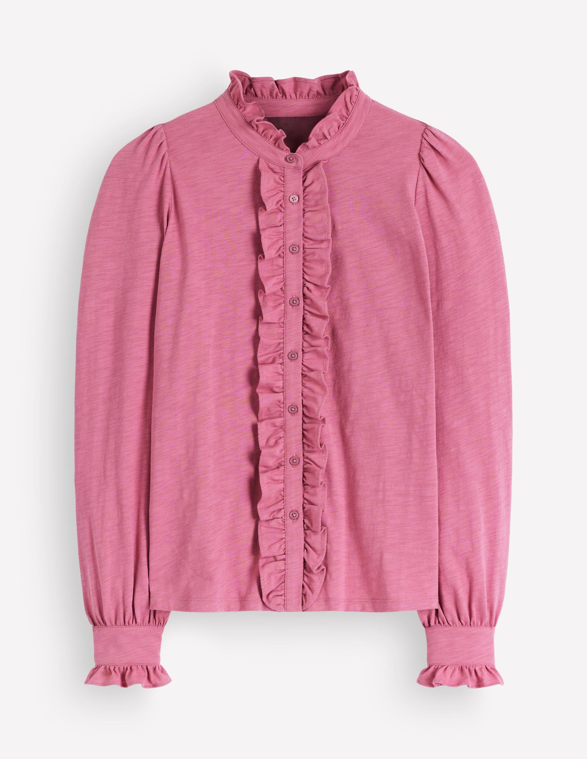 Mega Frill Blouse-Pink Heather-5