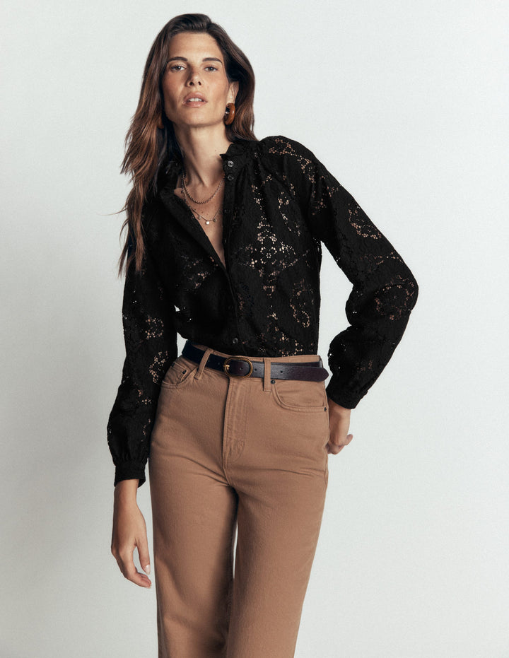 Erica Lace Top-Black