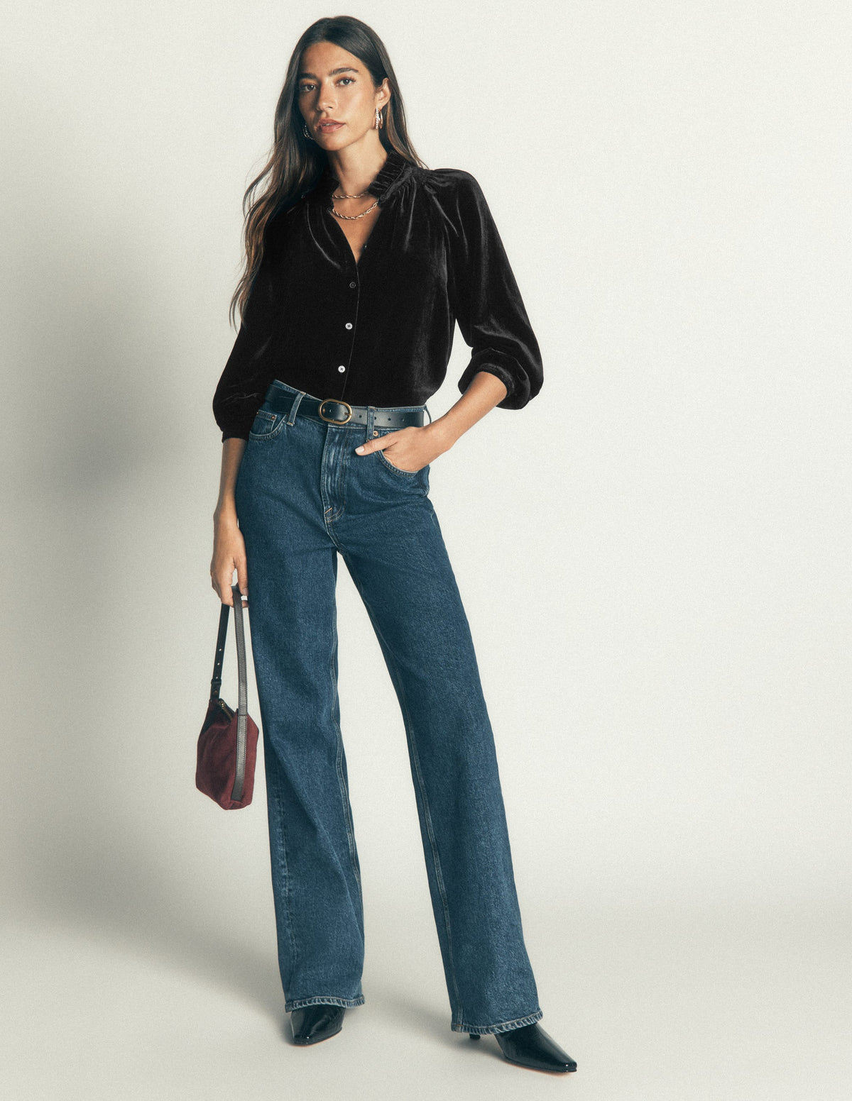 Erica Frill Velvet Top-Black-4