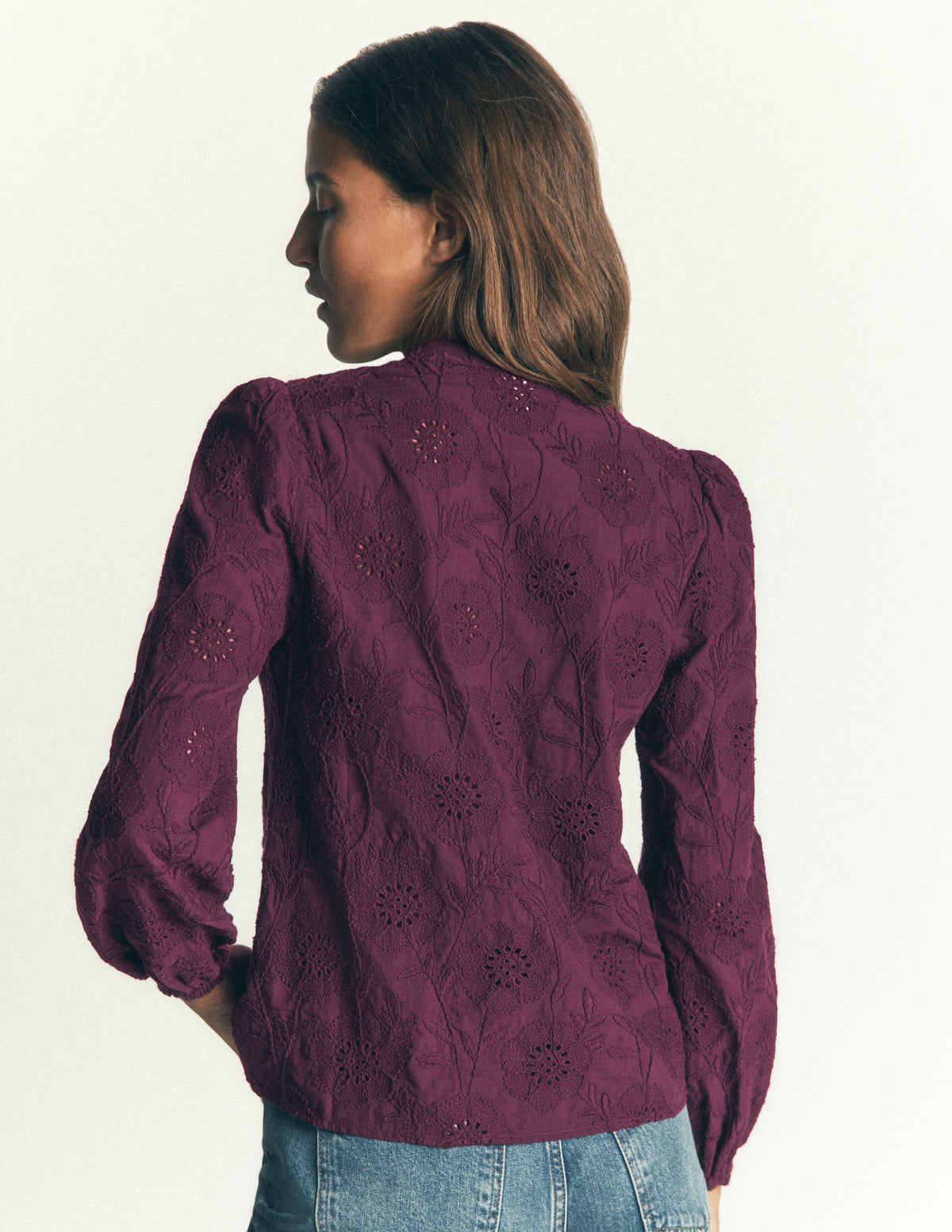 Broderie Cotton Top-Wine Tasting - Image 3