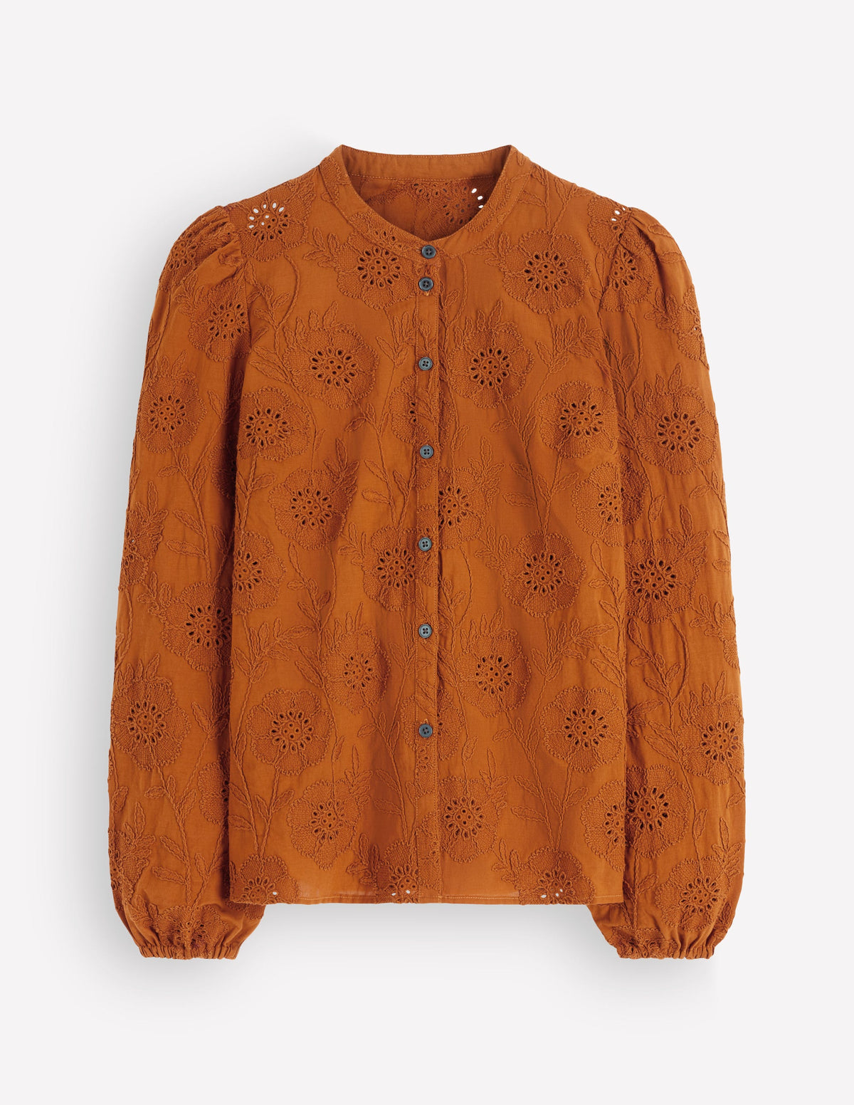 Broderie Cotton Top-Sugar Almond-5