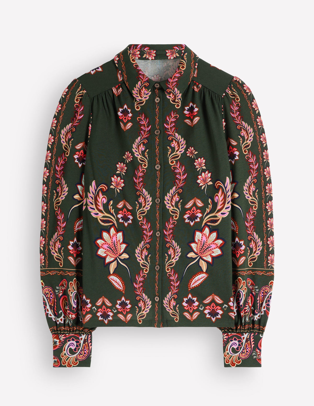 Collared Jersey Shirt-Peacock Paradise-5