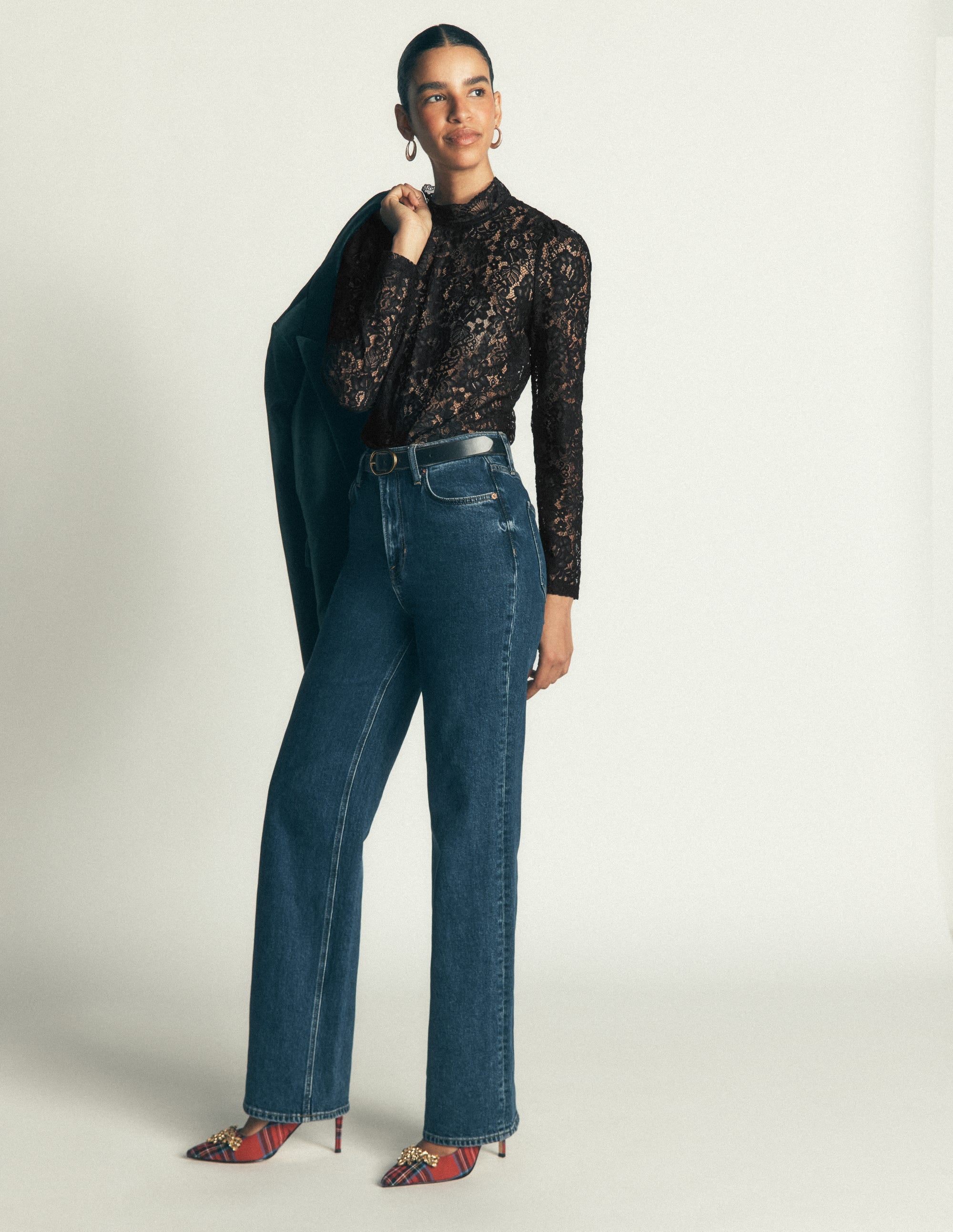 Lace Detail Top - Black | Boden USA