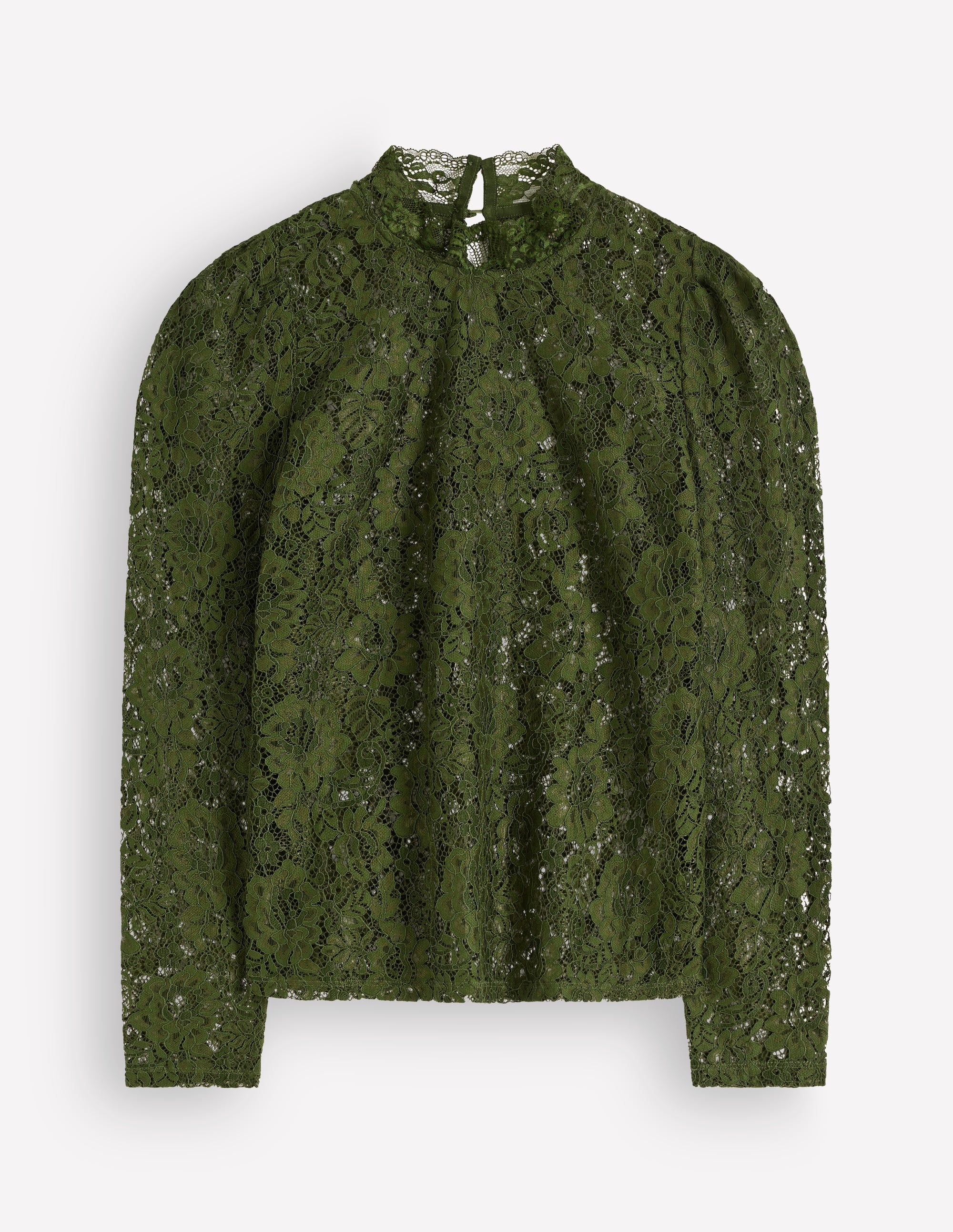 Lace Detail Top - Brunswick Green | Boden USA