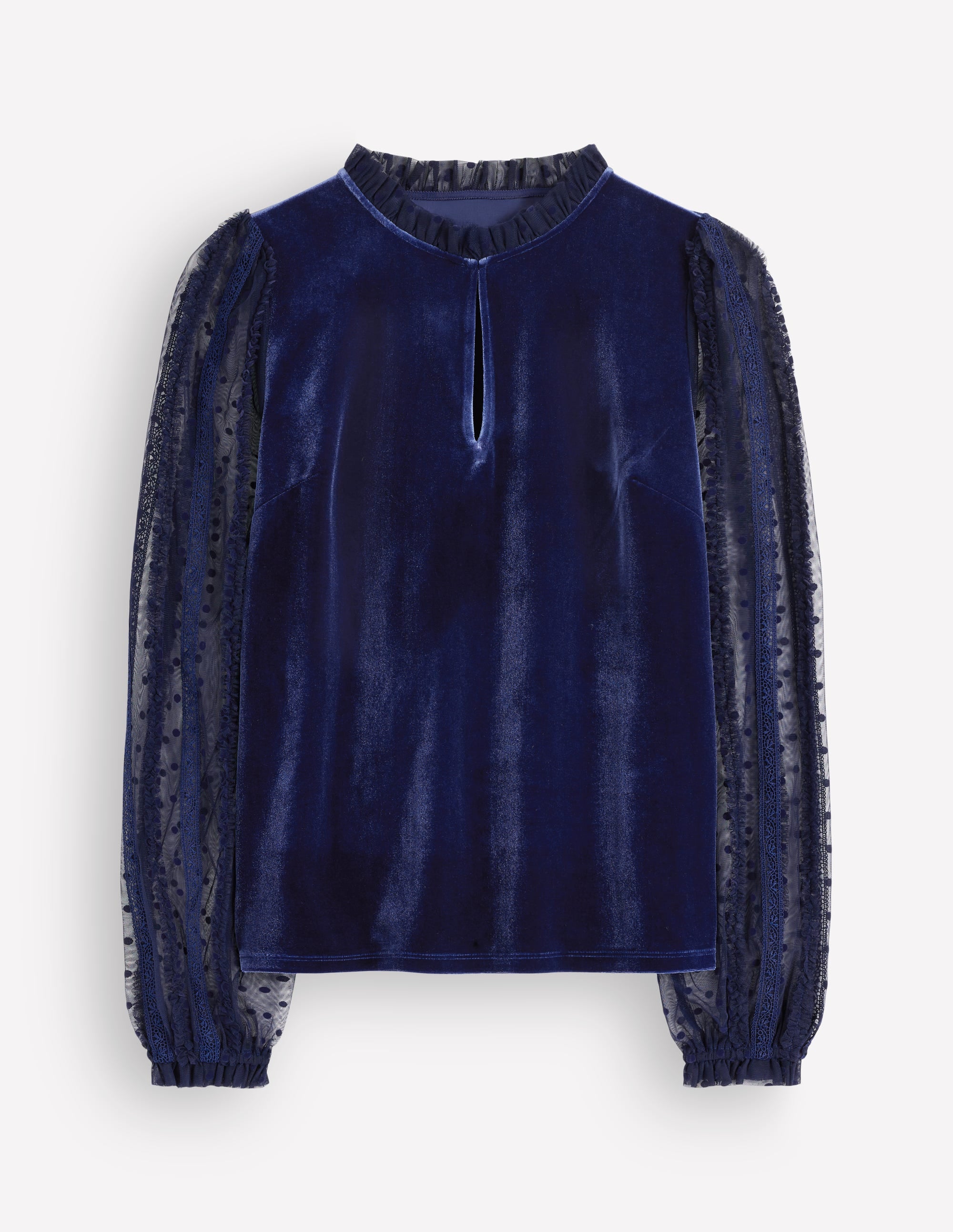 Tulle Mix Velvet Top - Zodiac Purple | Boden USA