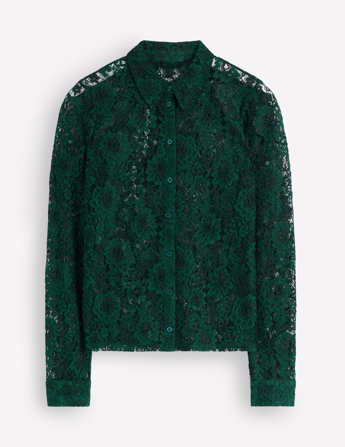 Jersey Lace Shirt-Green Pine-5