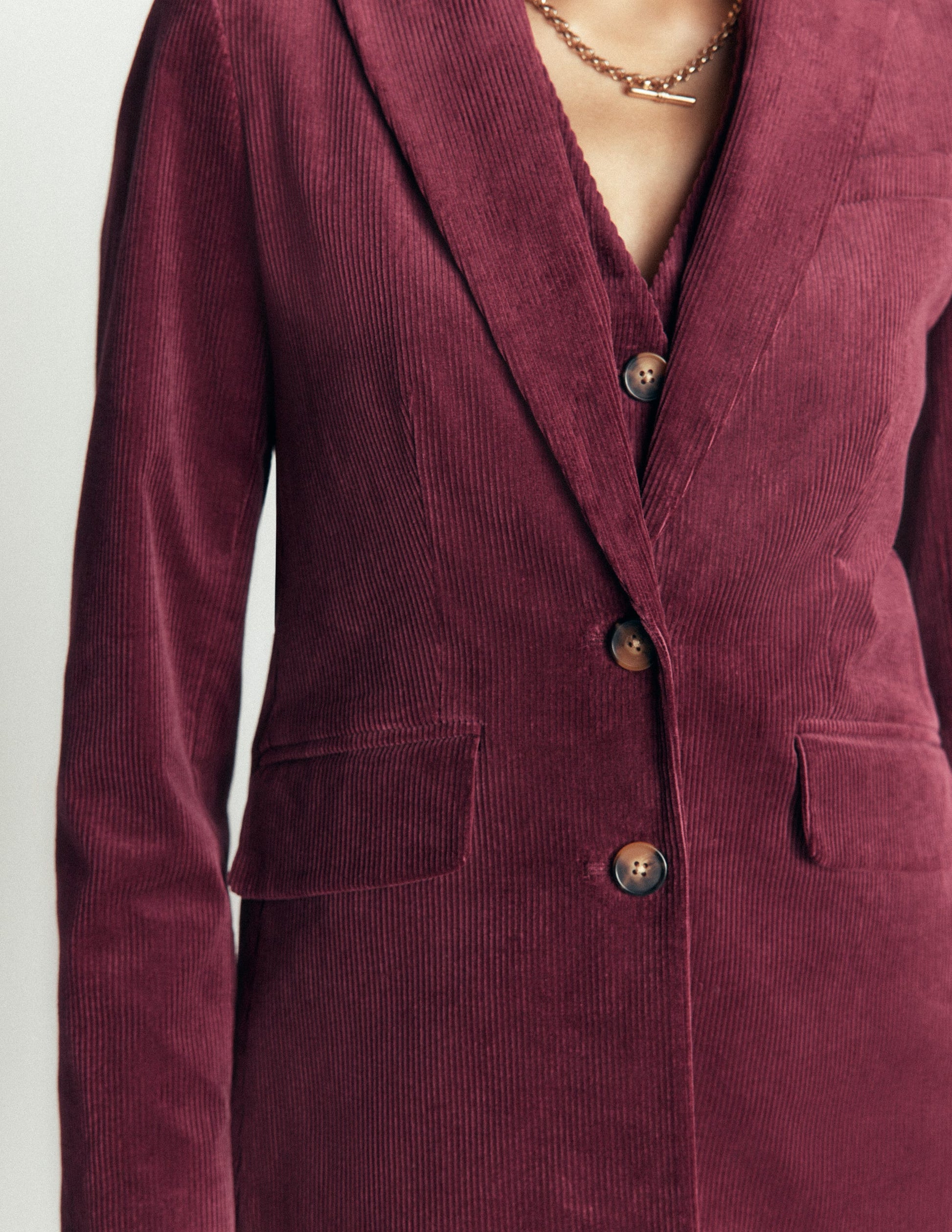 Stamford Cord Blazer-Dark Crimson-2