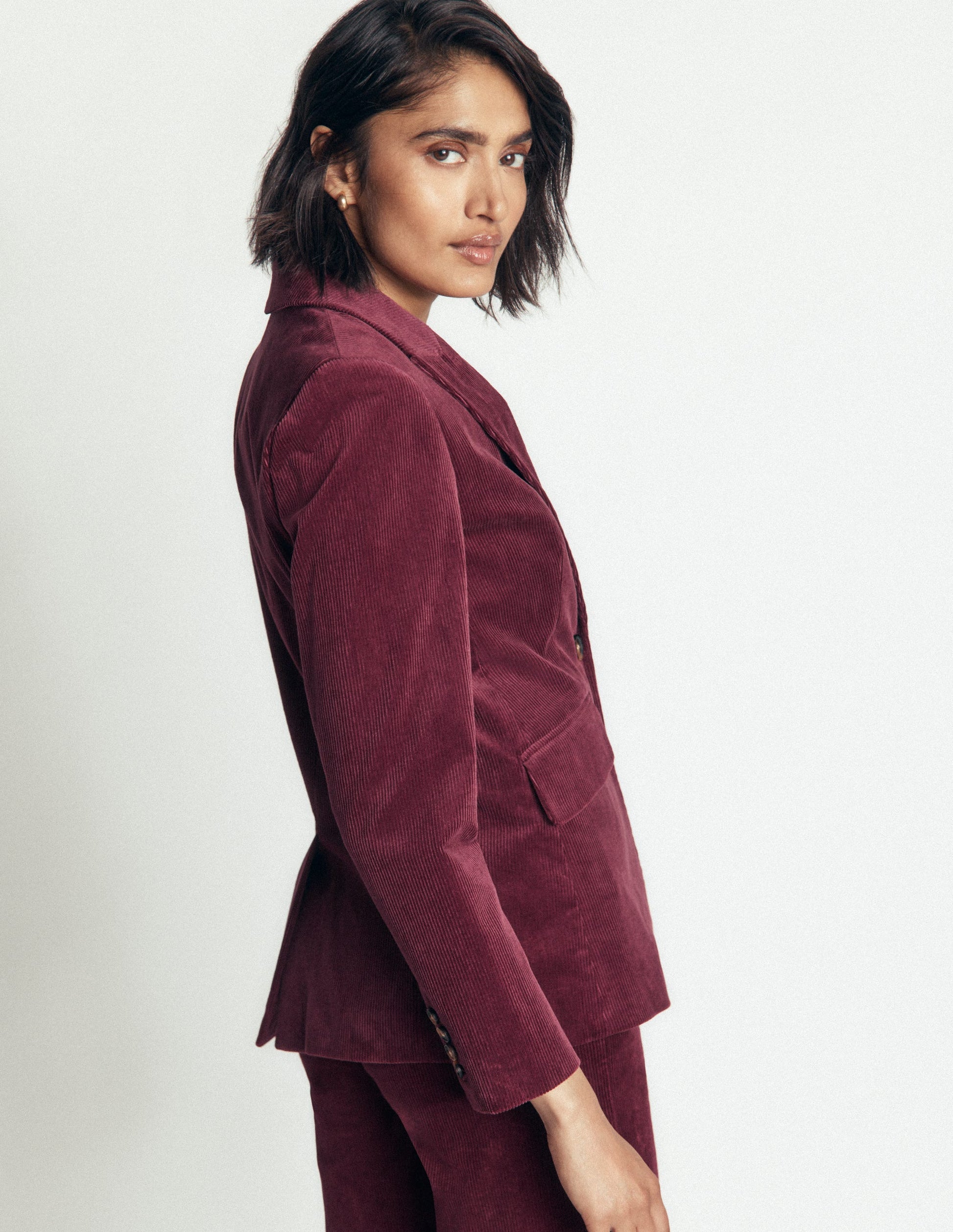 Stamford Cord Blazer-Dark Crimson-3