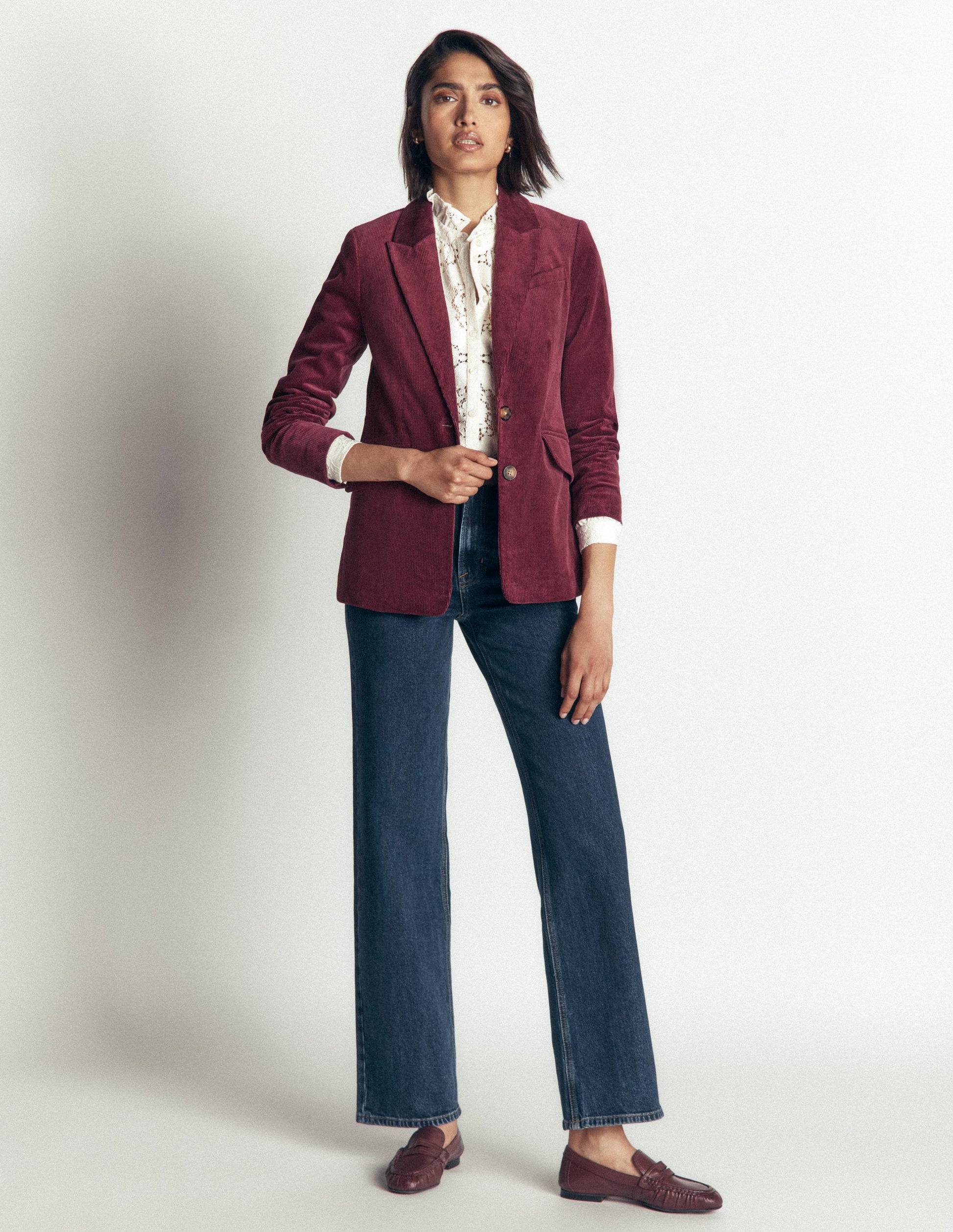Stamford Cord Blazer-Dark Crimson-6