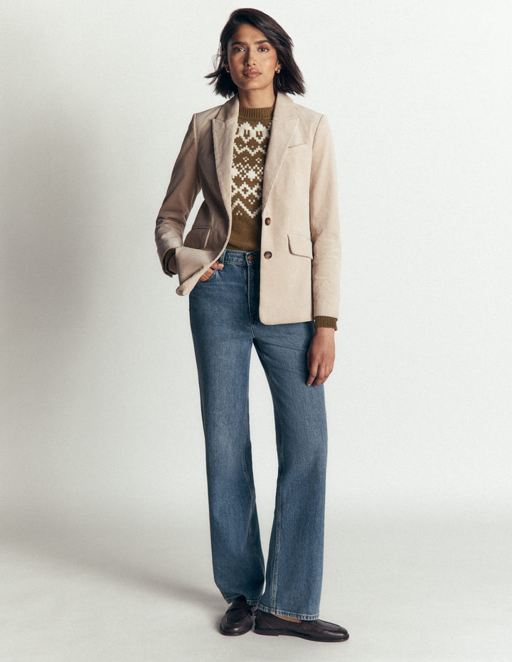 Stamford Cord Blazer-Latte