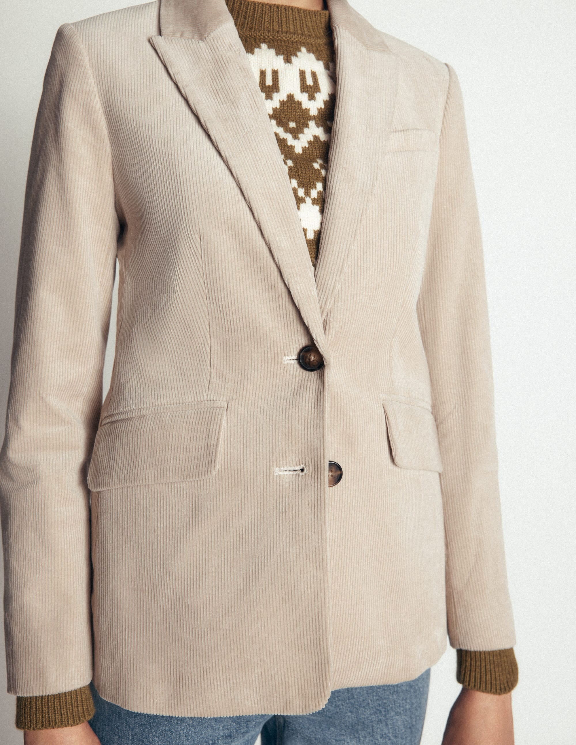 Stamford Cord Blazer-Latte - Image 3