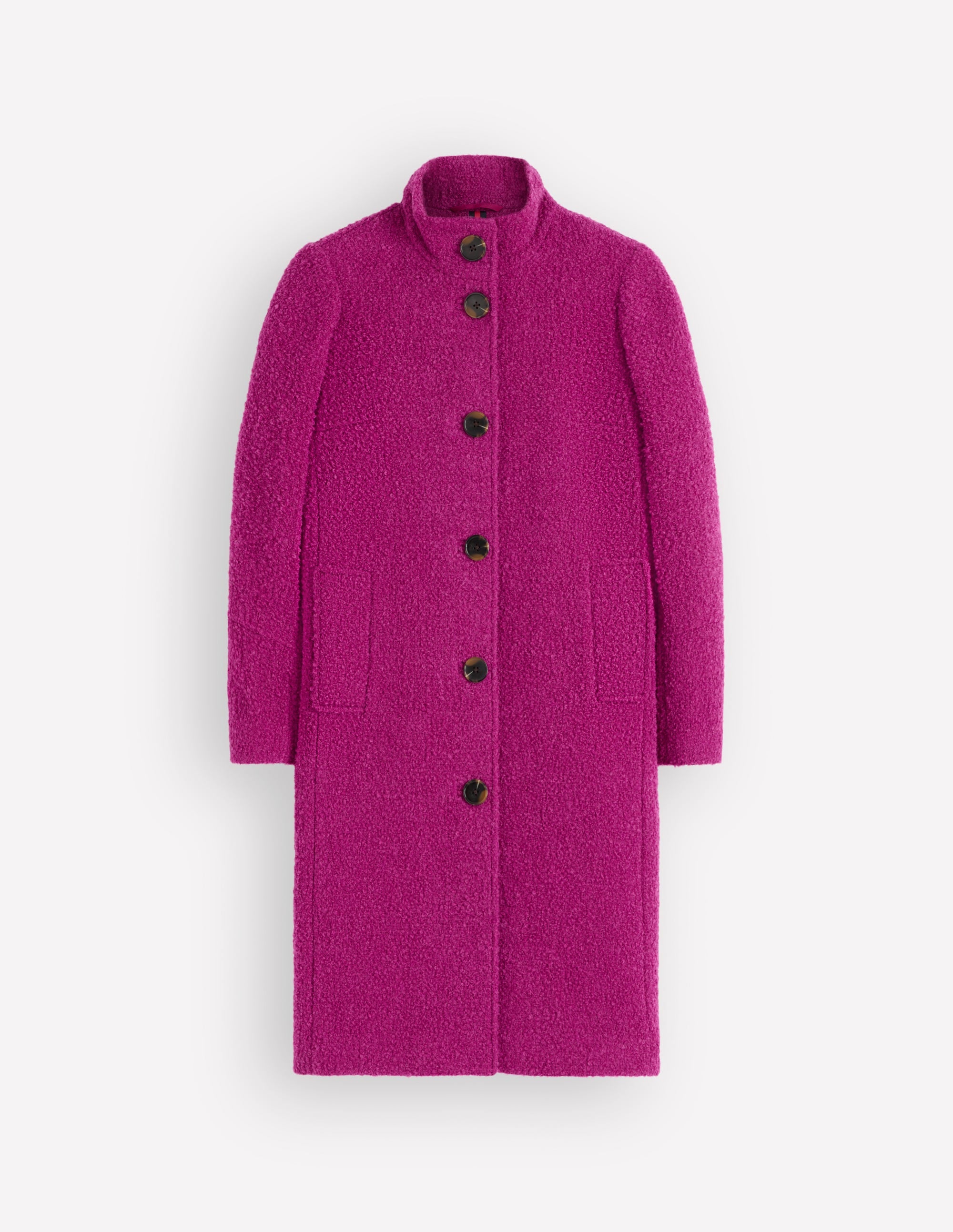 Funnel Neck Wool Coat - Festival Fuschia | Boden USA