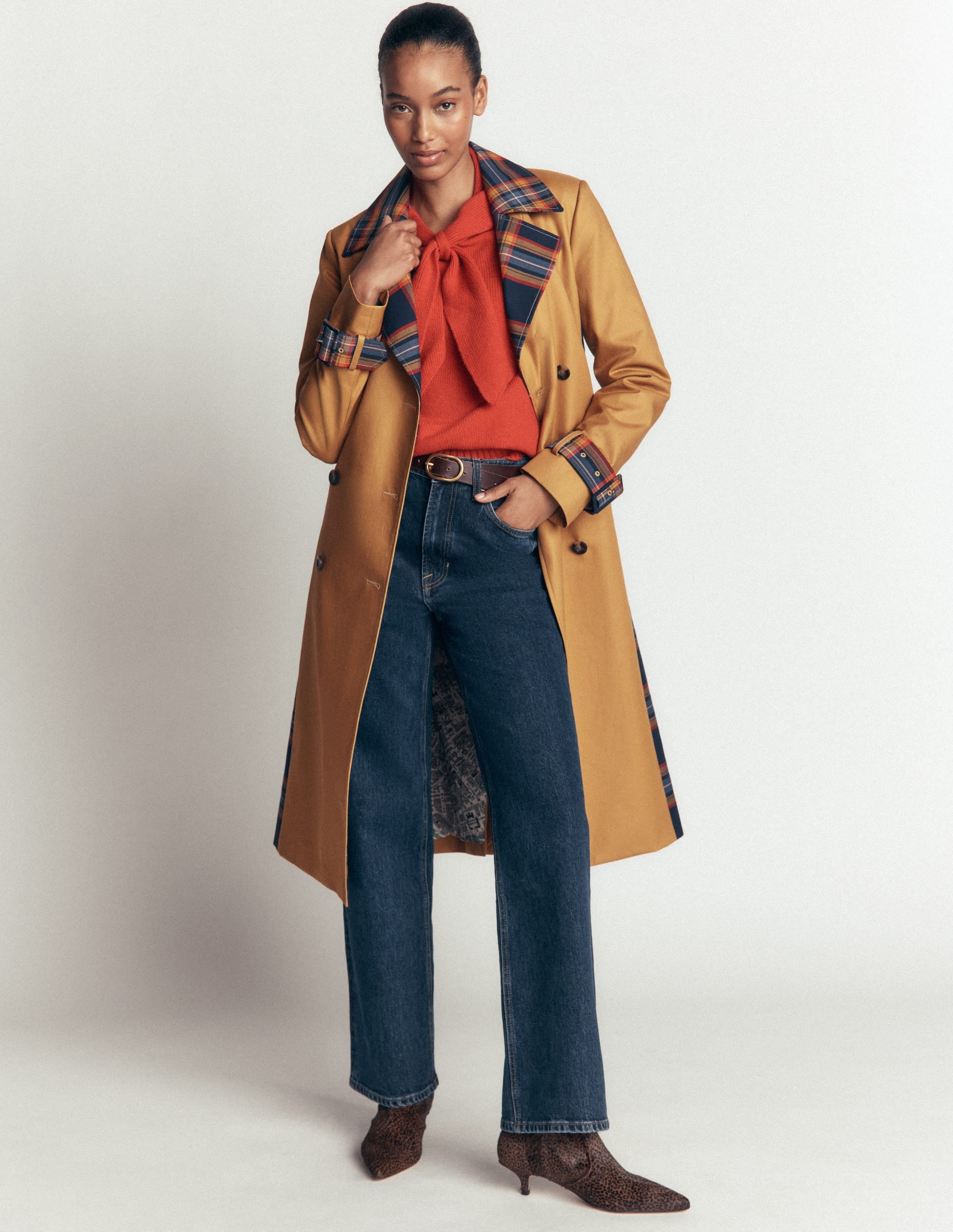 Double Breasted Trench-Camel - Image 8