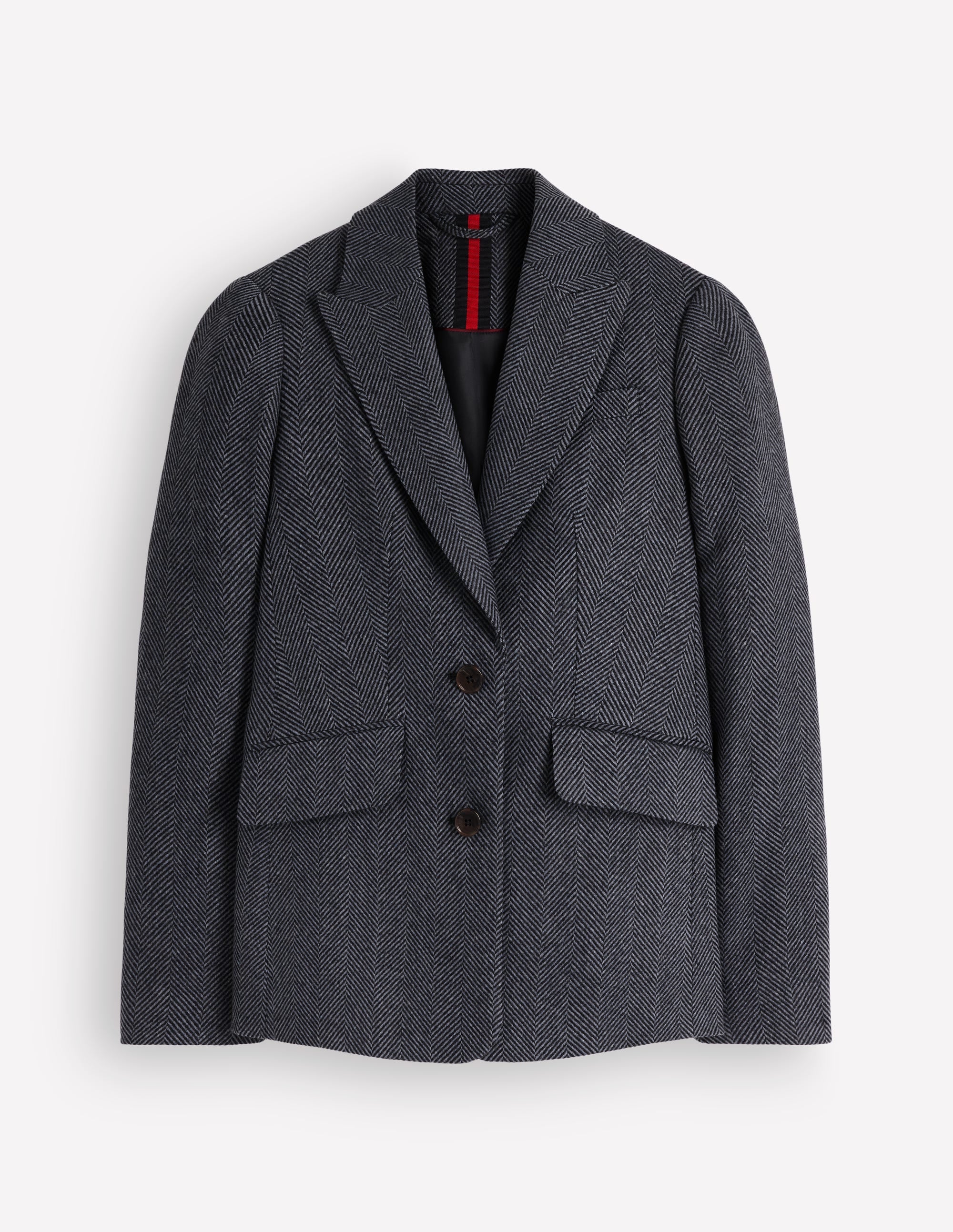 Stamford Wool Blazer-Blue and Navy Herringbone - Image 7
