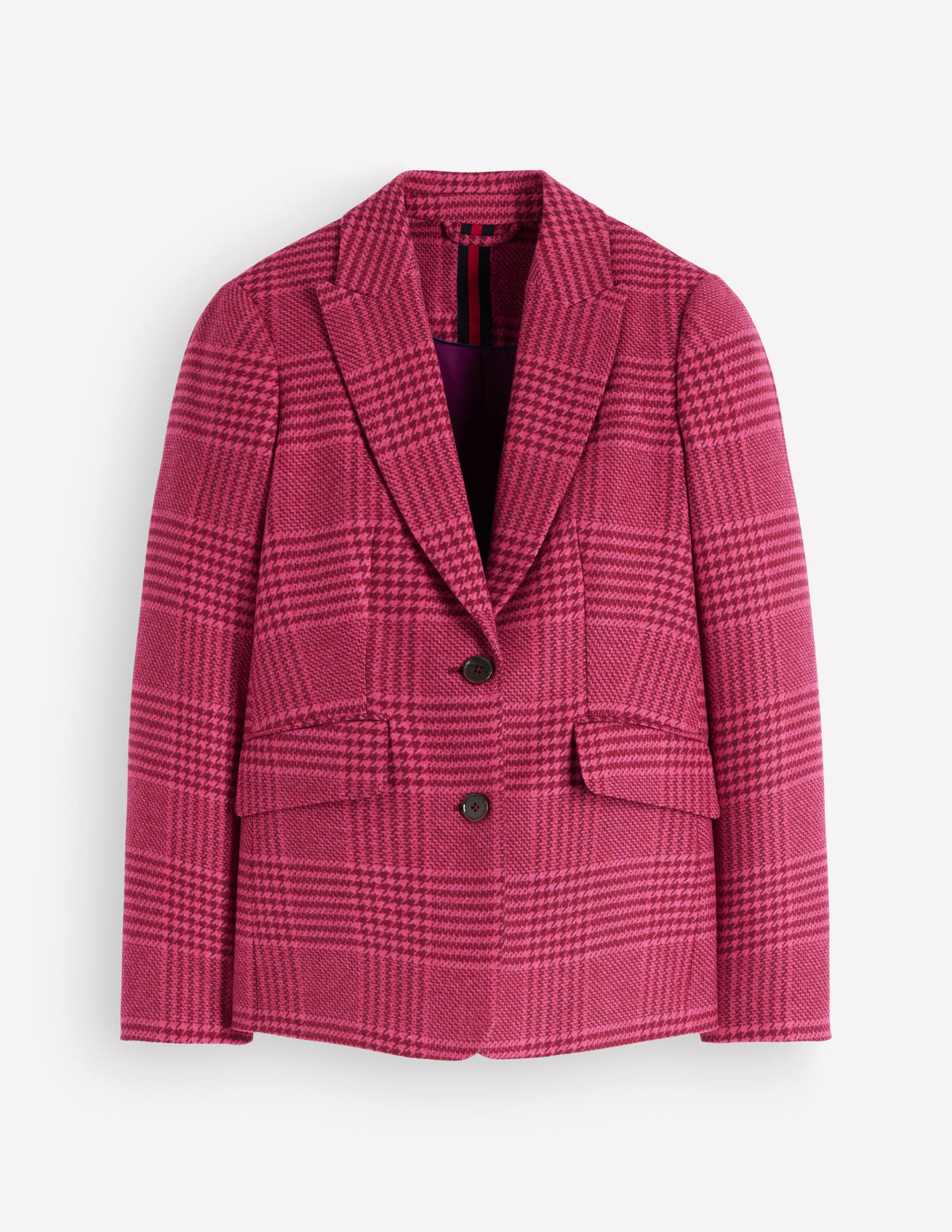 Stamford Wool Blazer-Pink And Maroon Check-7