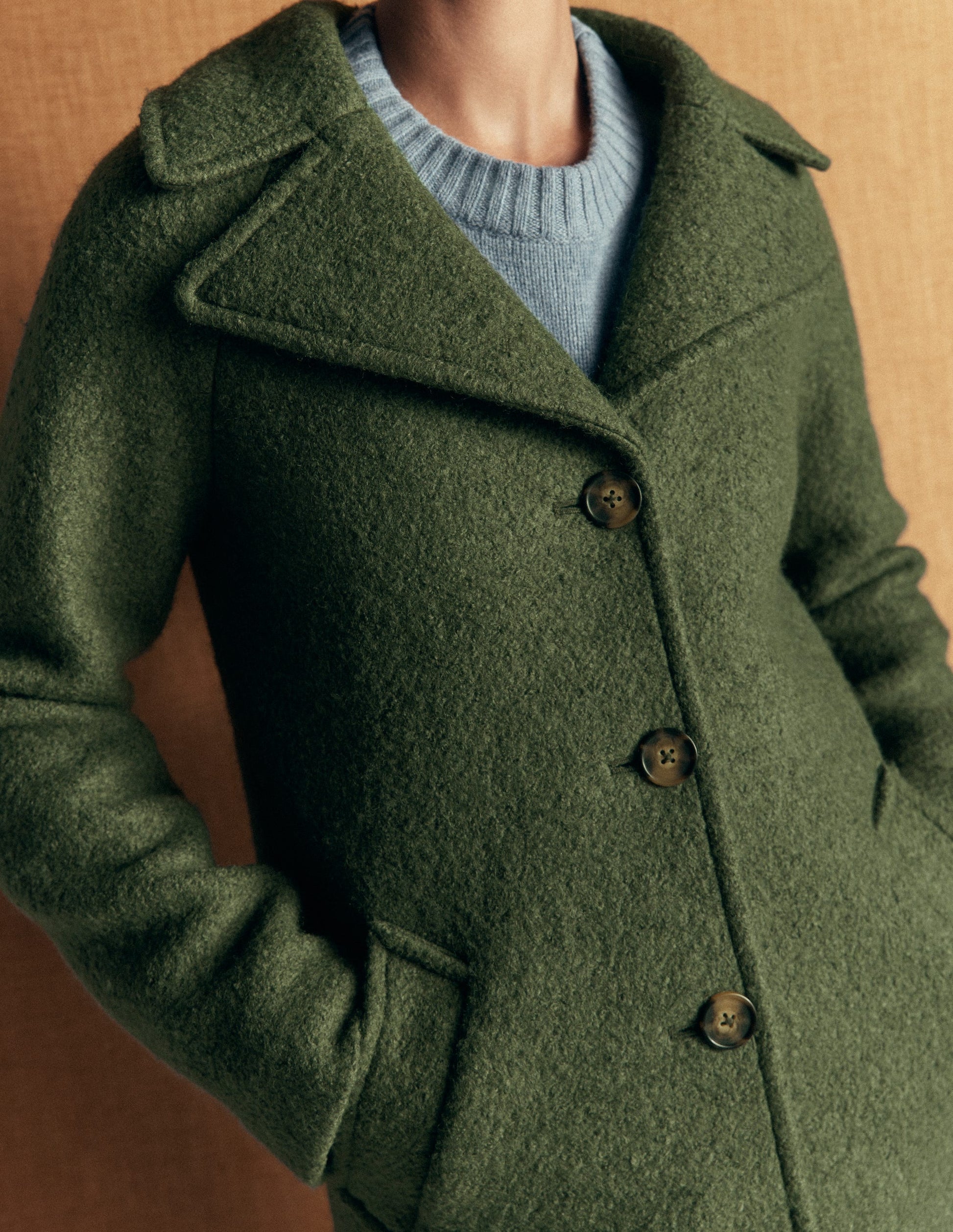 Cotswold Wool Coat-Hunter Green-2