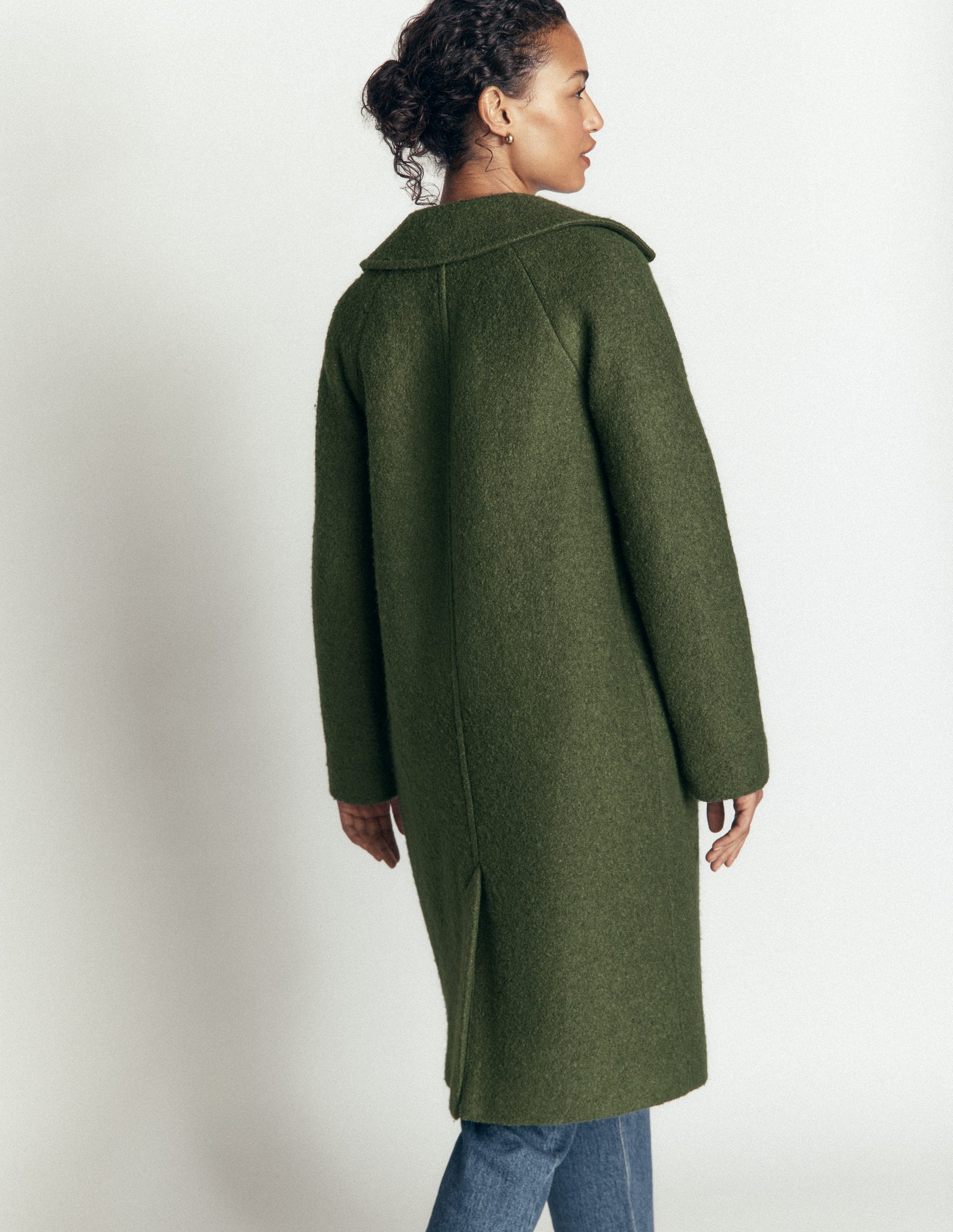 Cotswold Wool Coat-Hunter Green-3