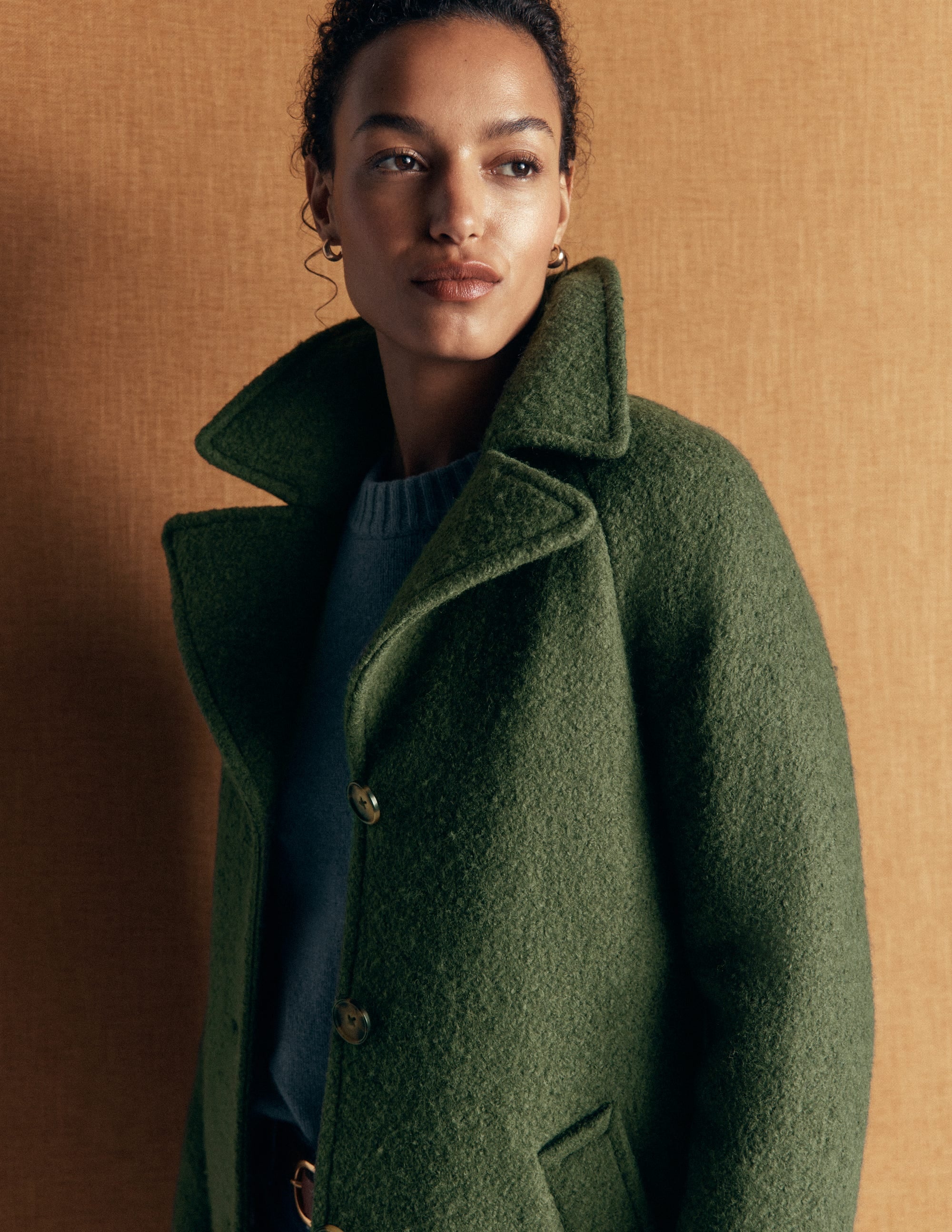 Cotswold Wool Coat-Hunter Green - Image 5
