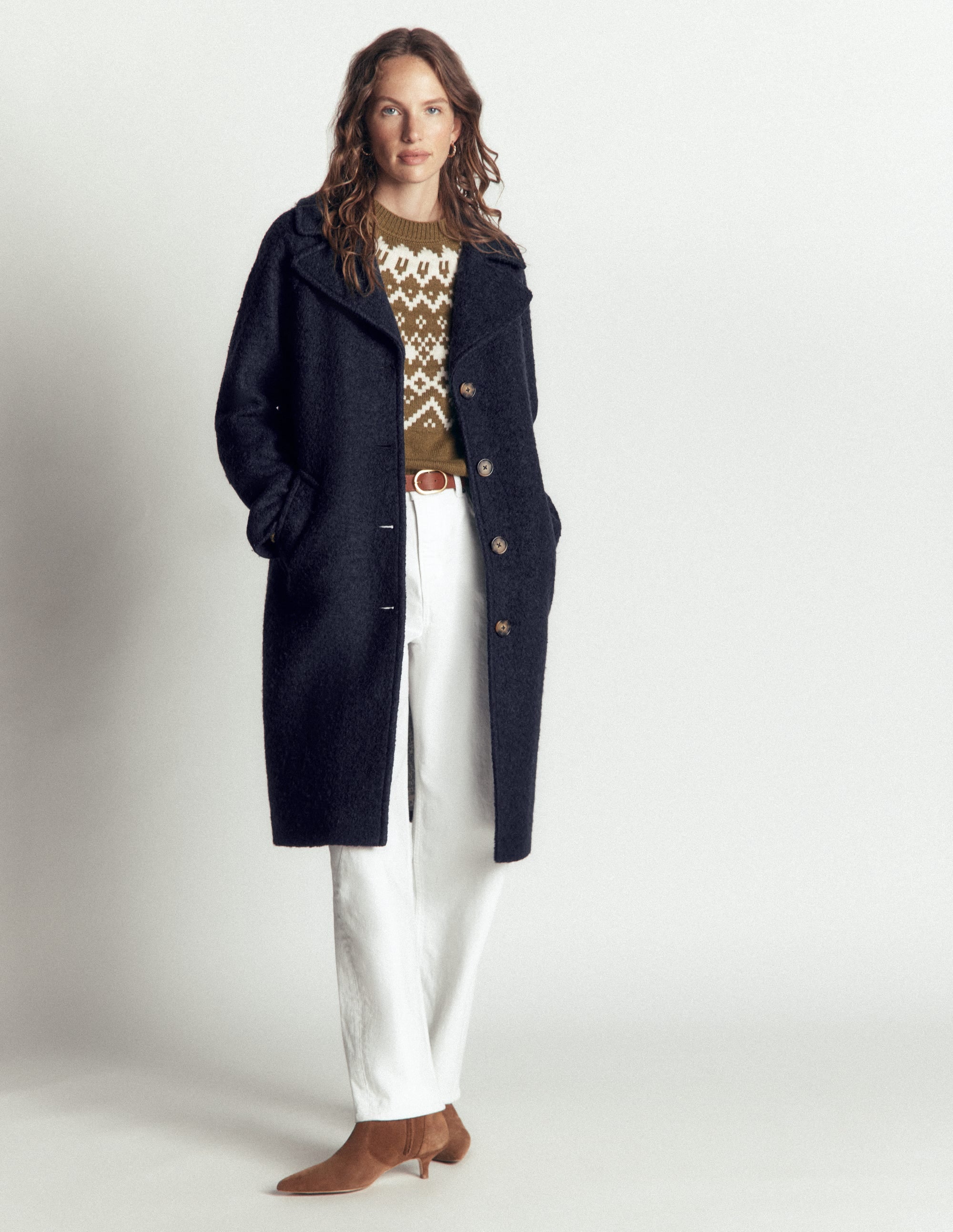 Cotswold Wool Coat-Navy - Image 4
