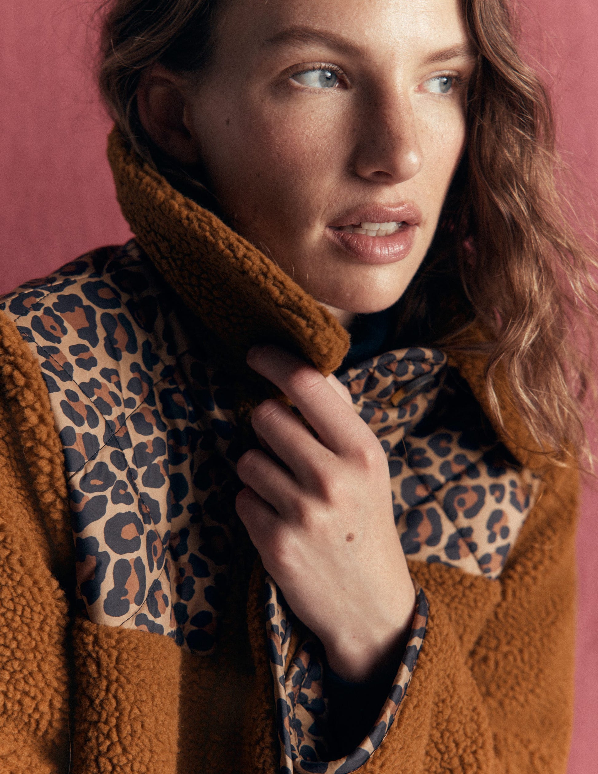 Reversible Borg Mix Coat-Leopard-2