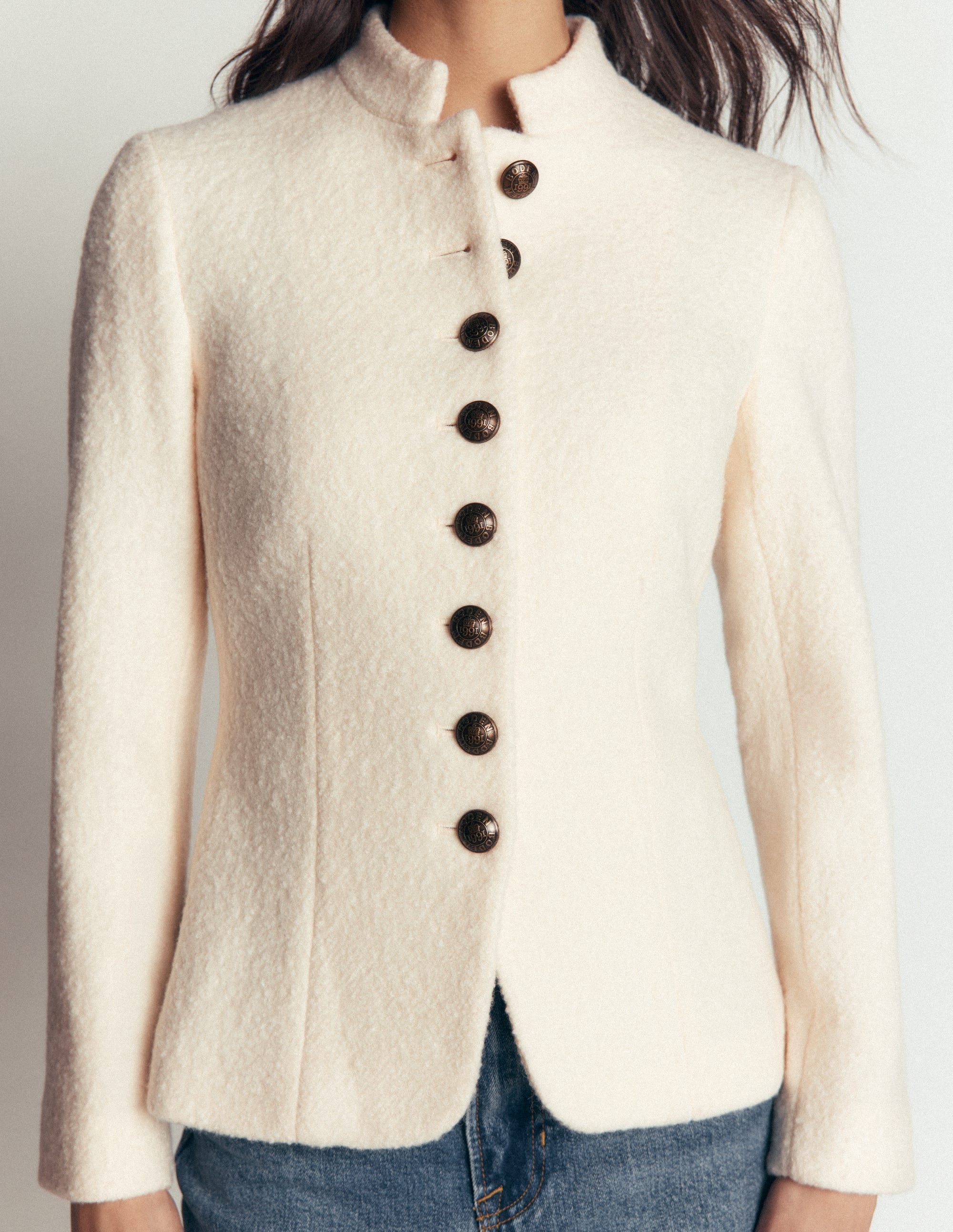 Hereford Boiled Wool Jacket-Ivory - Image 2