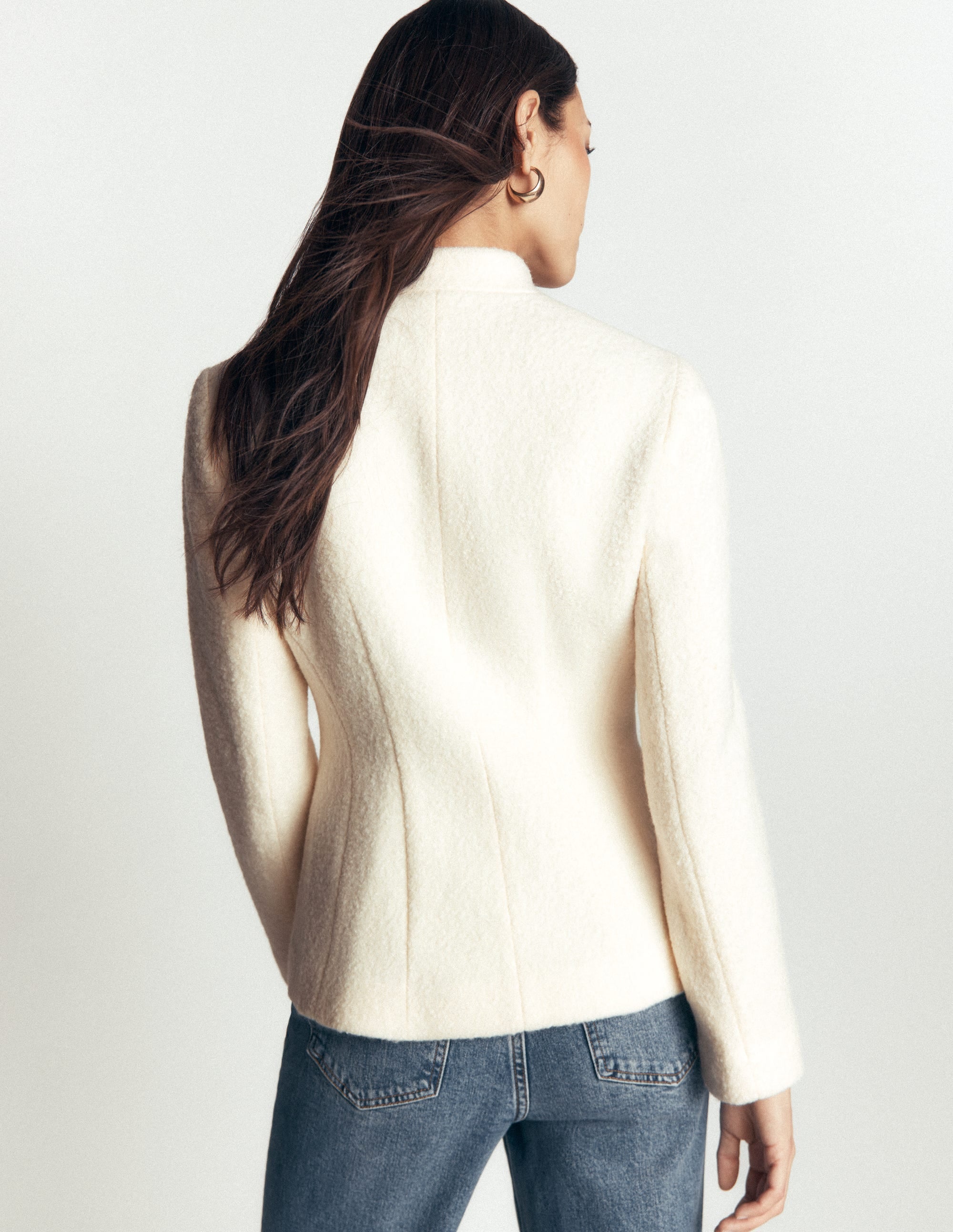 Hereford Boiled Wool Jacket-Ivory - Image 3
