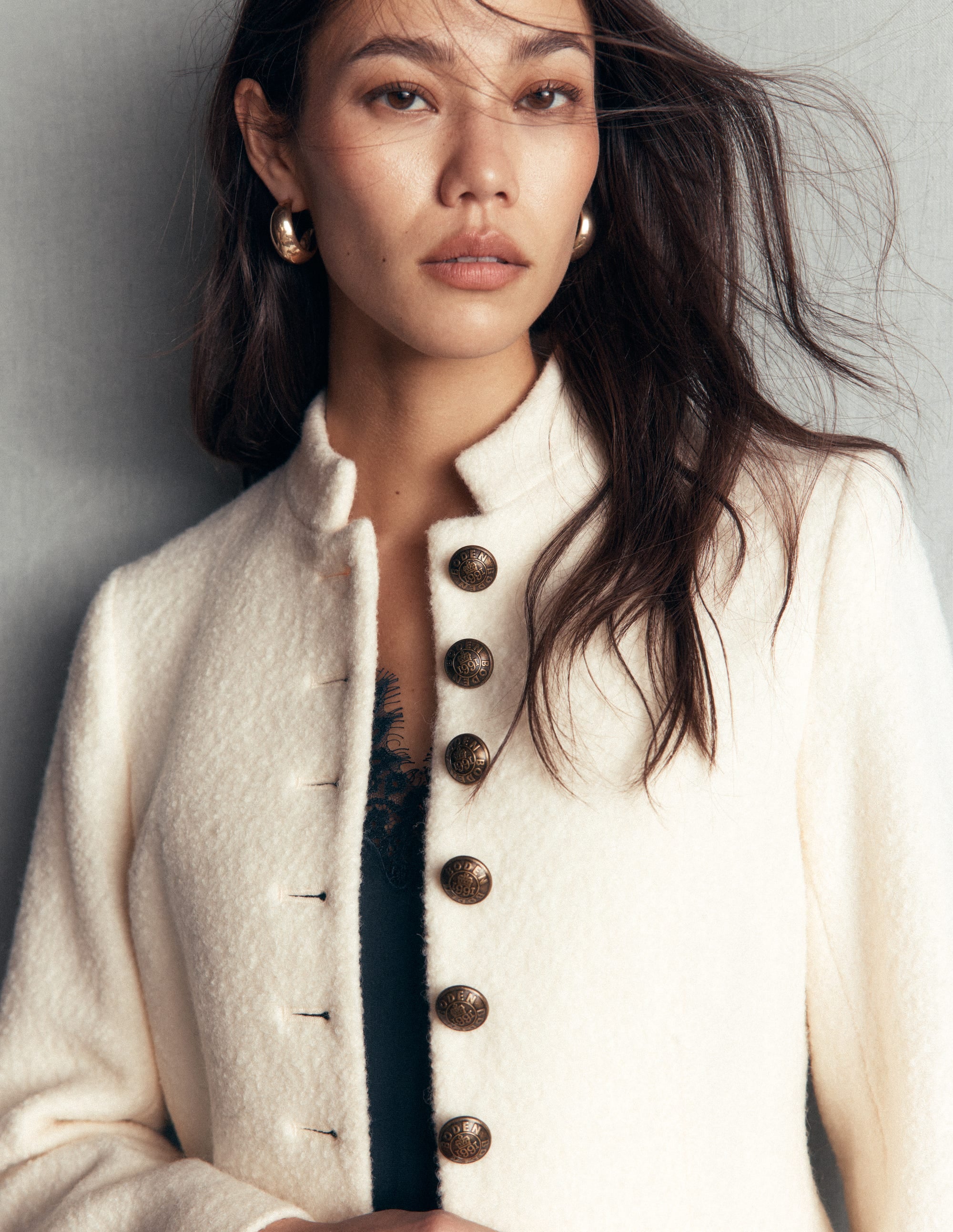 Hereford Boiled Wool Jacket-Ivory - Image 5