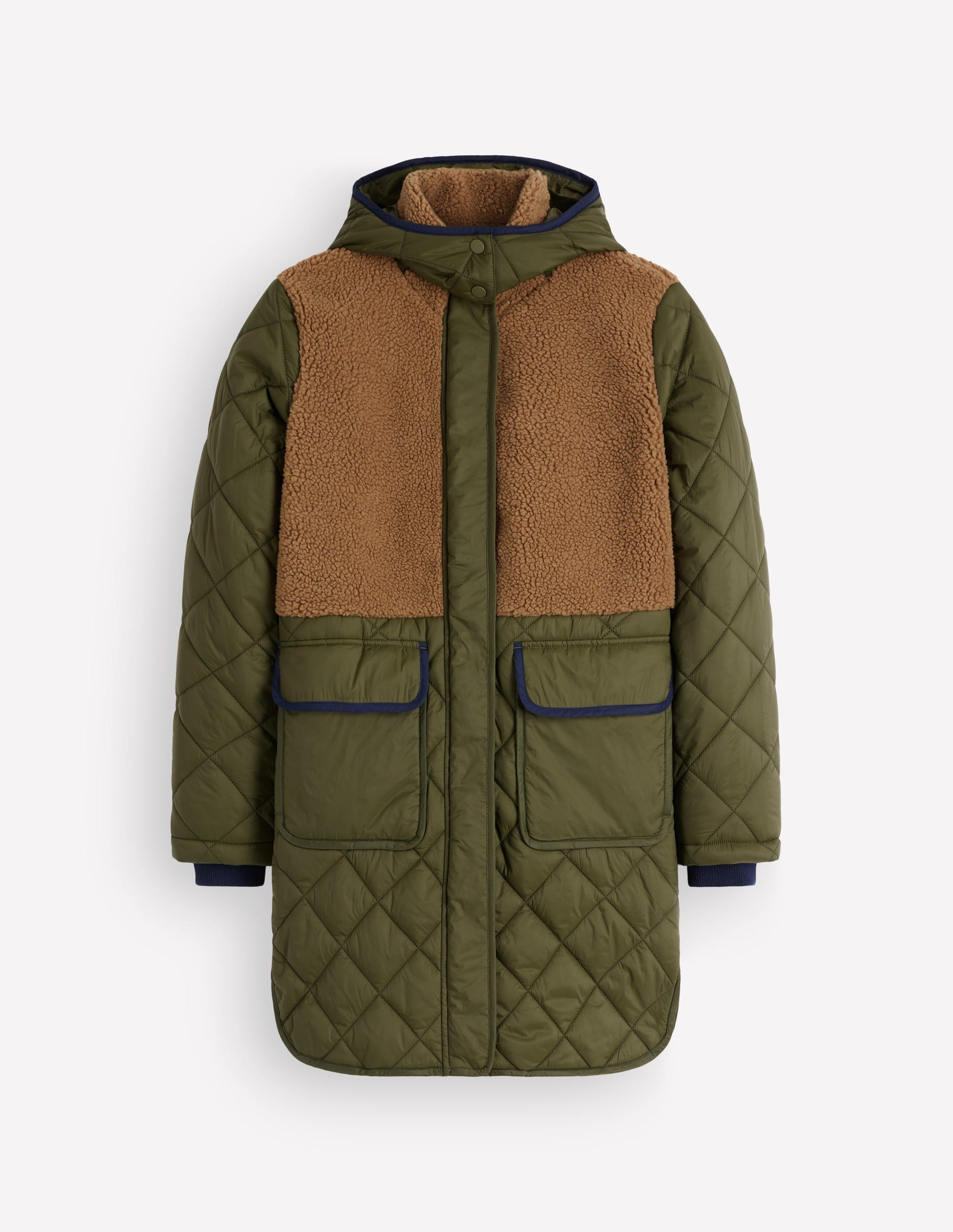 Borg Mix Coat-Woodland Green-7