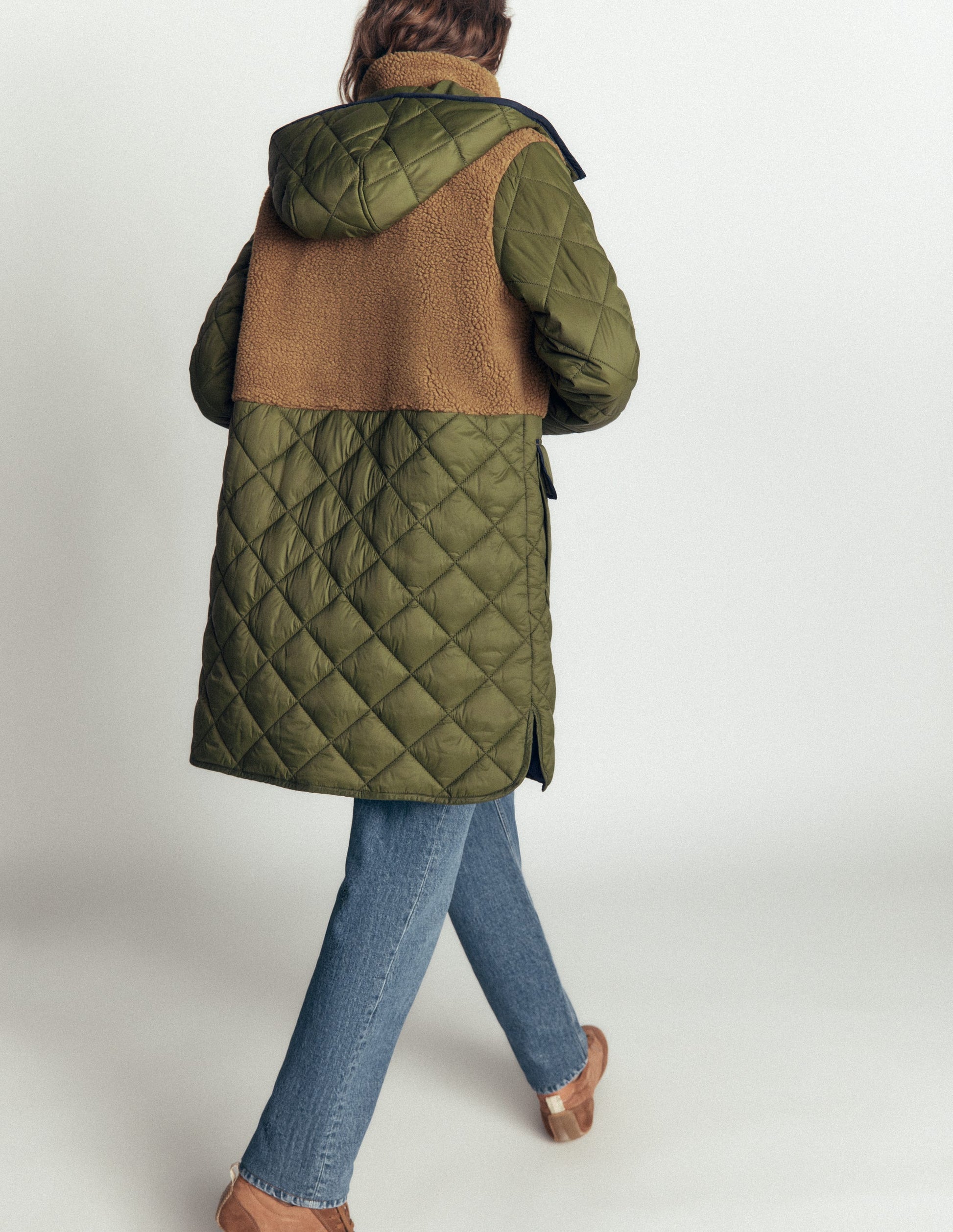 Borg Mix Coat-Woodland Green-3