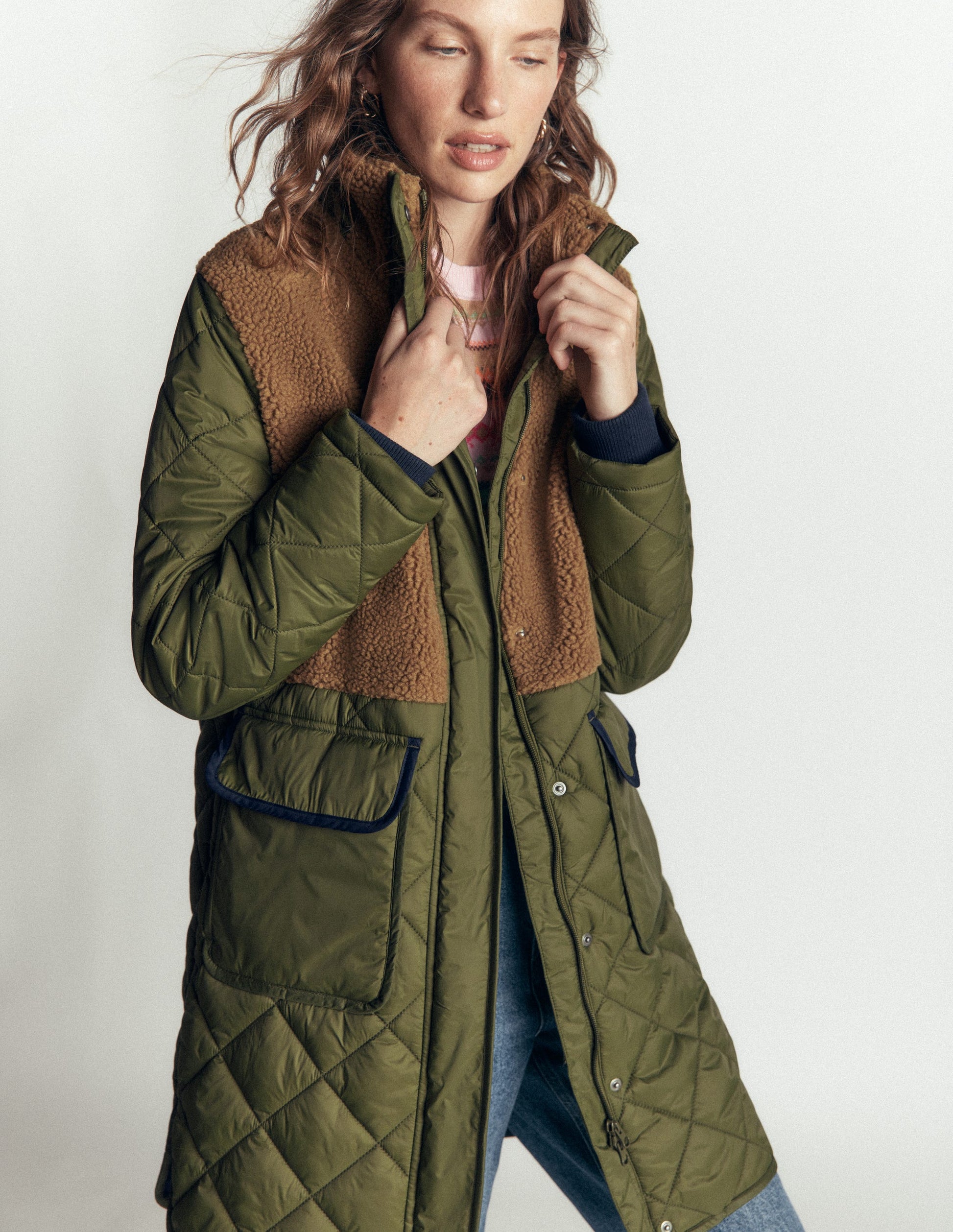 Borg Mix Coat-Woodland Green-6