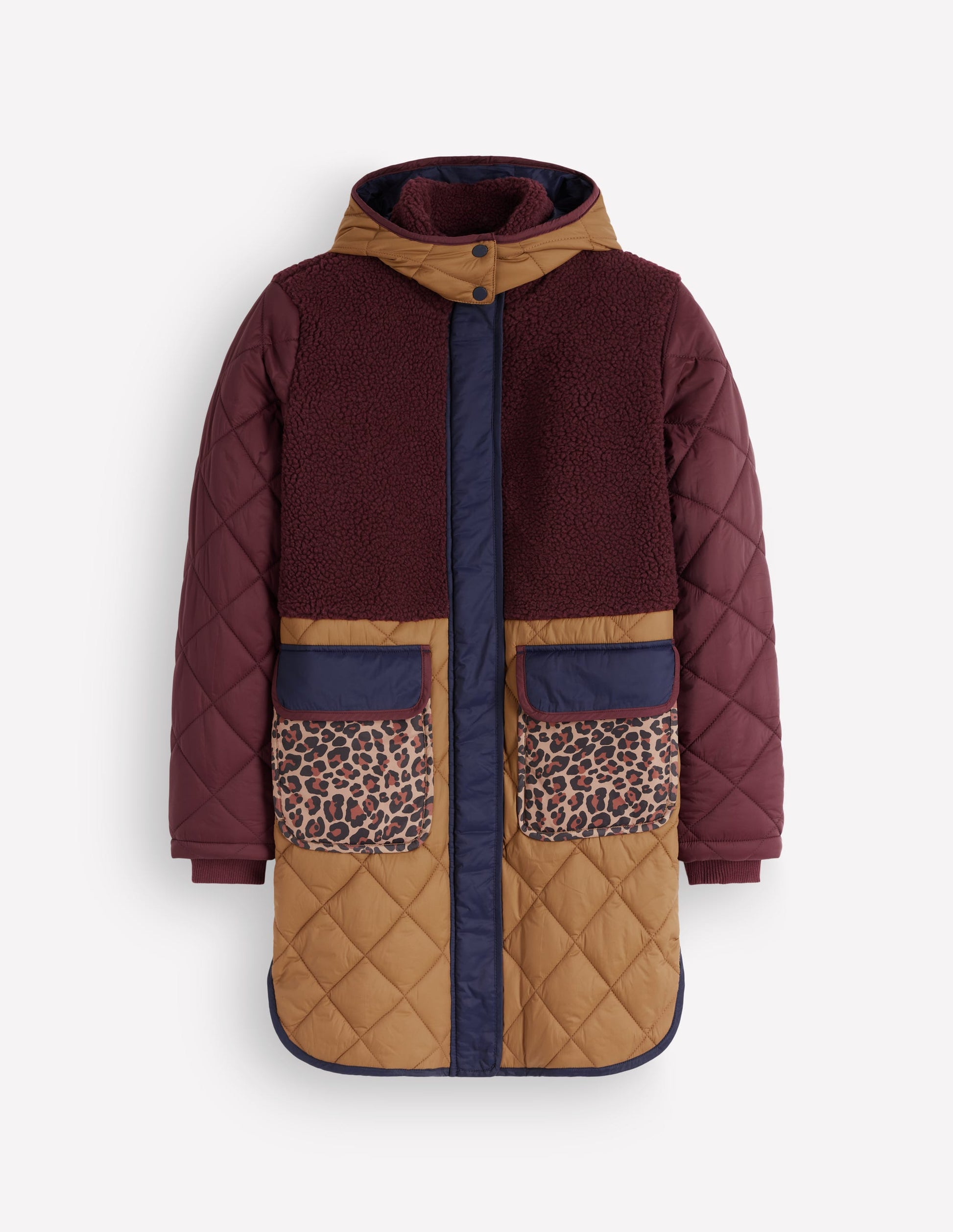 Borg Mix Coat-Deep Wisteria-7