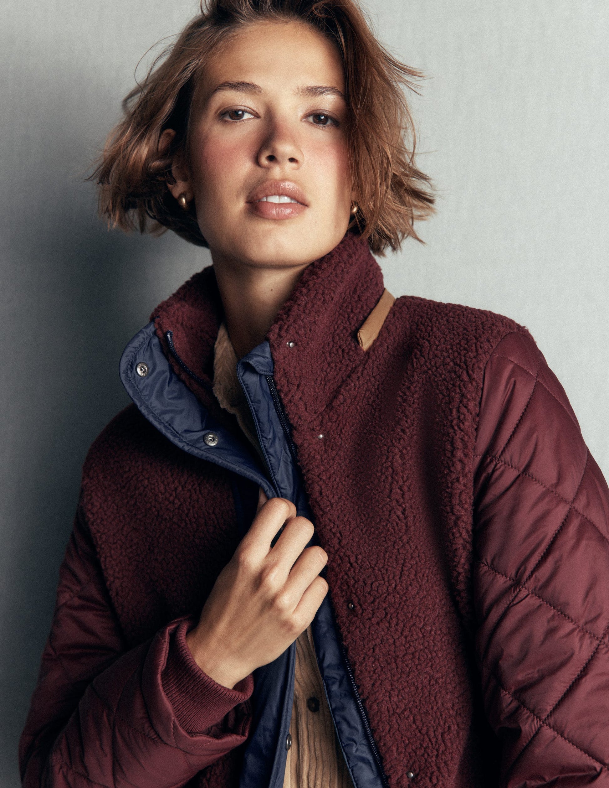 Borg Mix Coat-Deep Wisteria-6