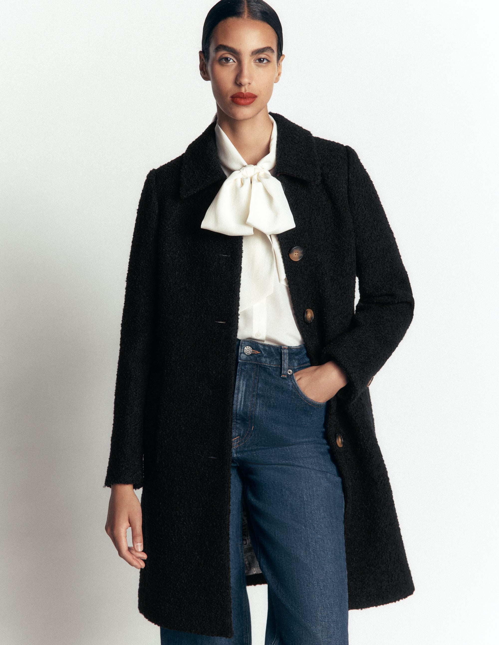 Aylesford Wool Coat-Black - Image 1