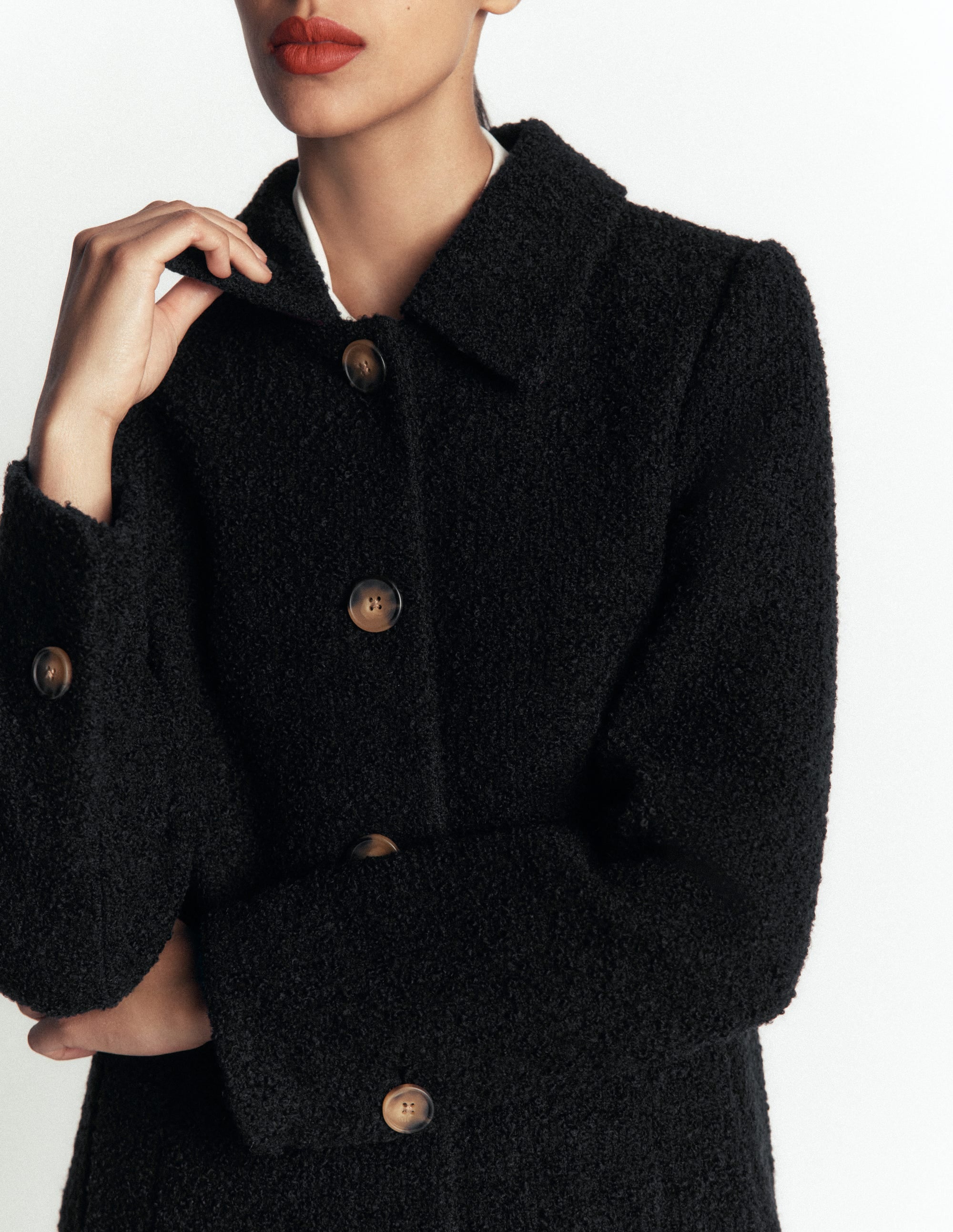 Aylesford Wool Coat-Black - Image 2