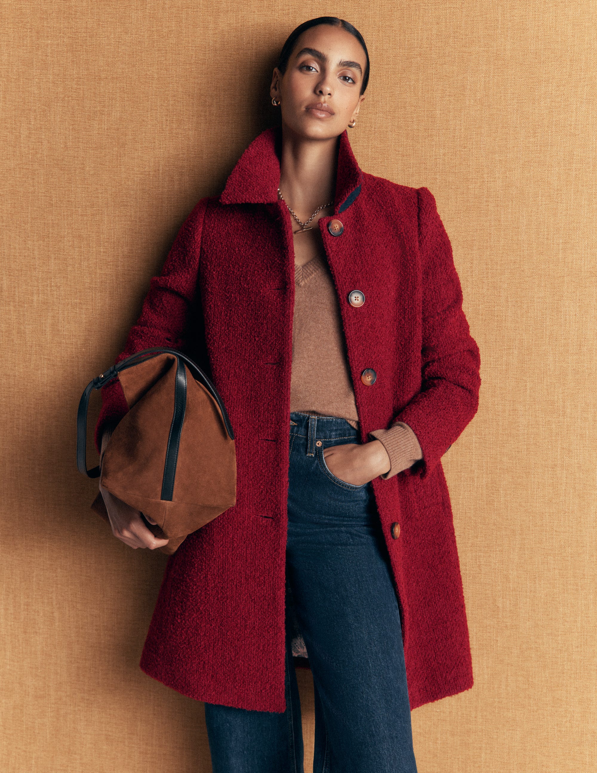 Aylesford Wool Coat-Vino - Image 1