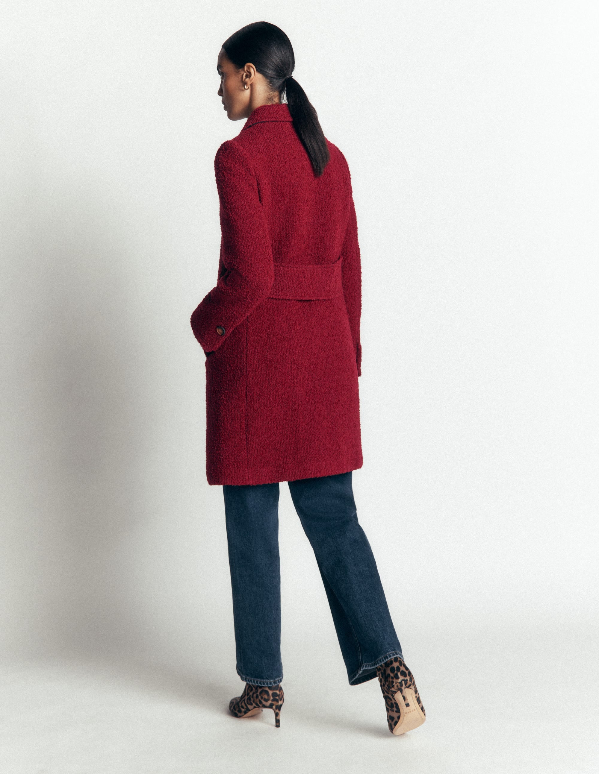 Aylesford Wool Coat-Vino - Image 3
