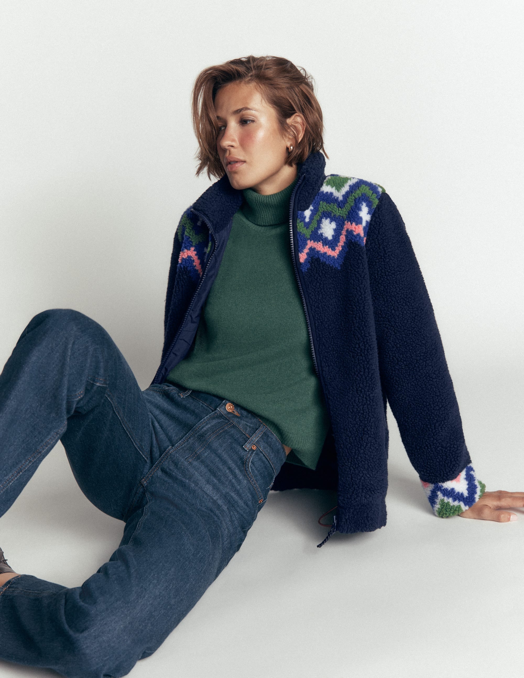 Alnwick Borg Jacket-French Navy, Geo Dream - Image 1
